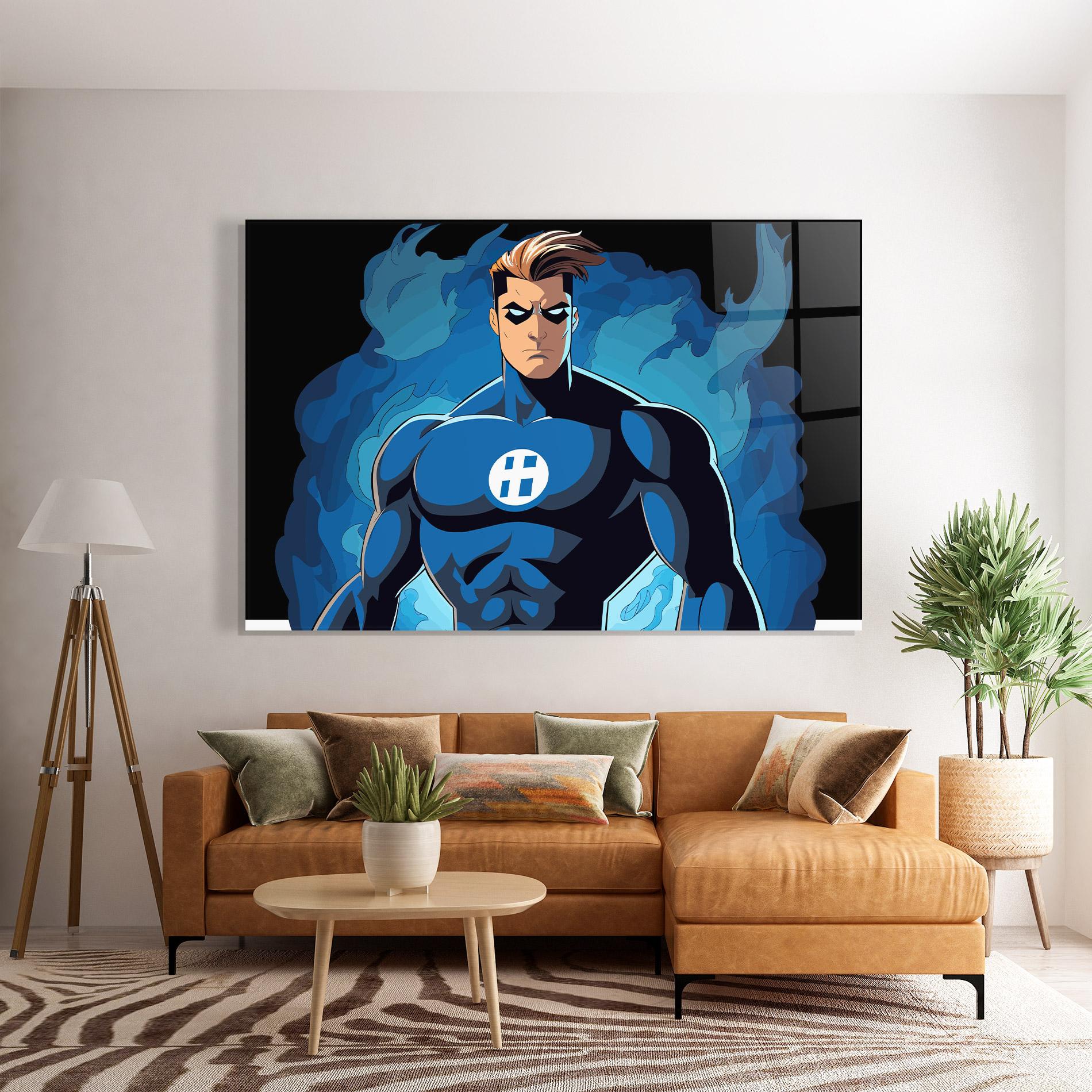 Glasbild Blue Hero mockup 7