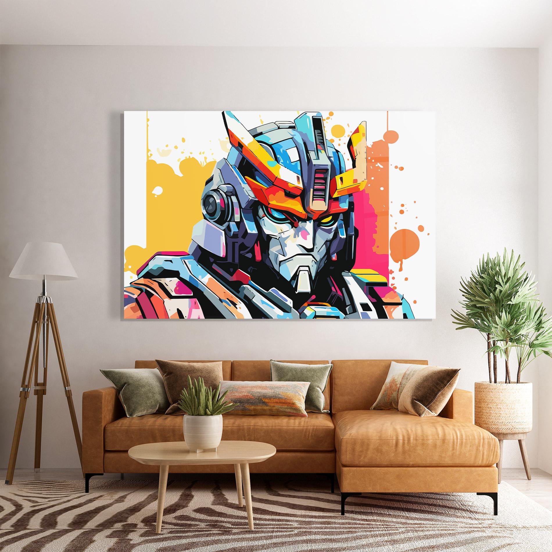 Glasbild Colorful Art Robot mockup 7