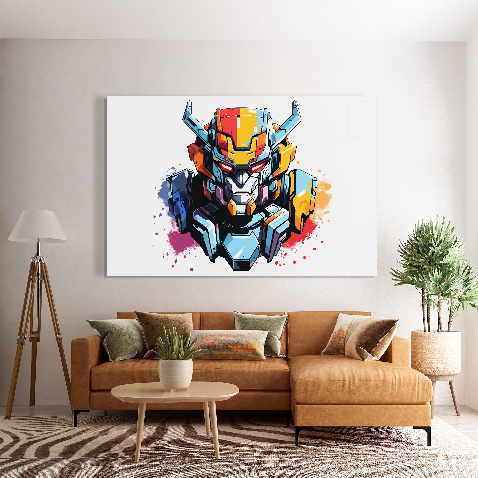 Glasbild Colorful Robot mockup 7