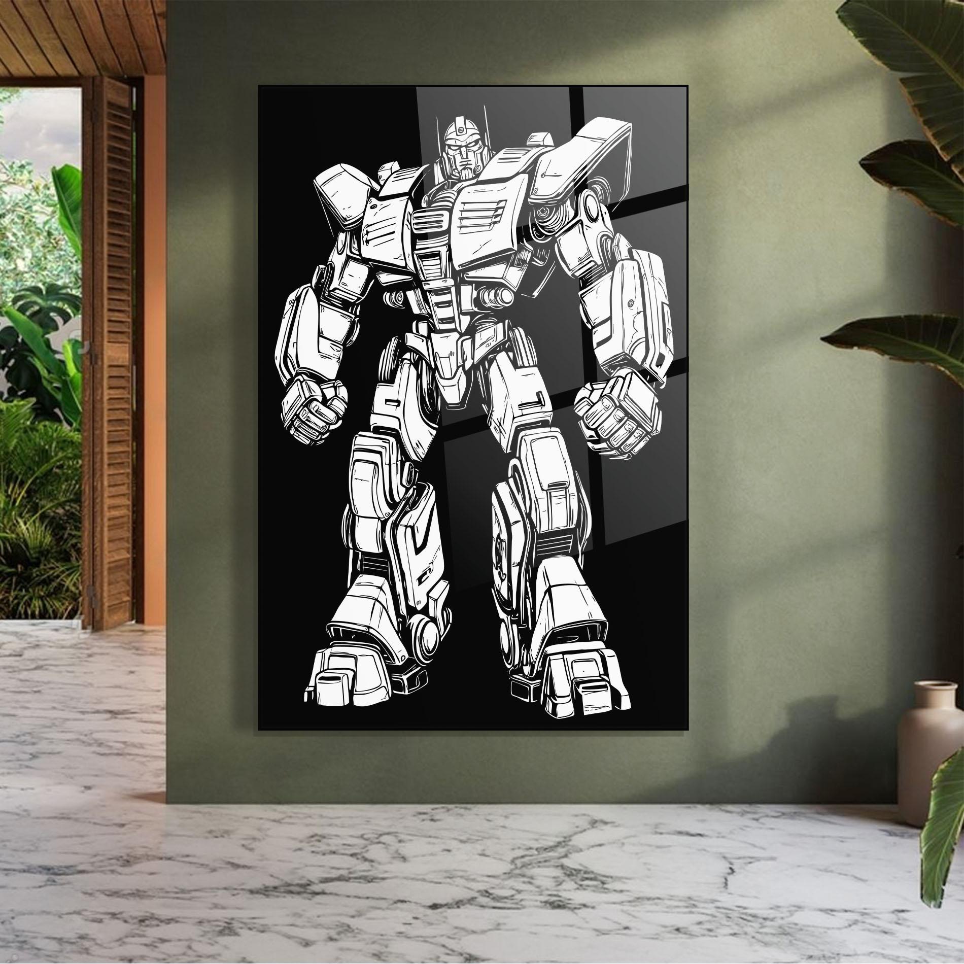 Glasbild Battlefield Robot Art mockup 7
