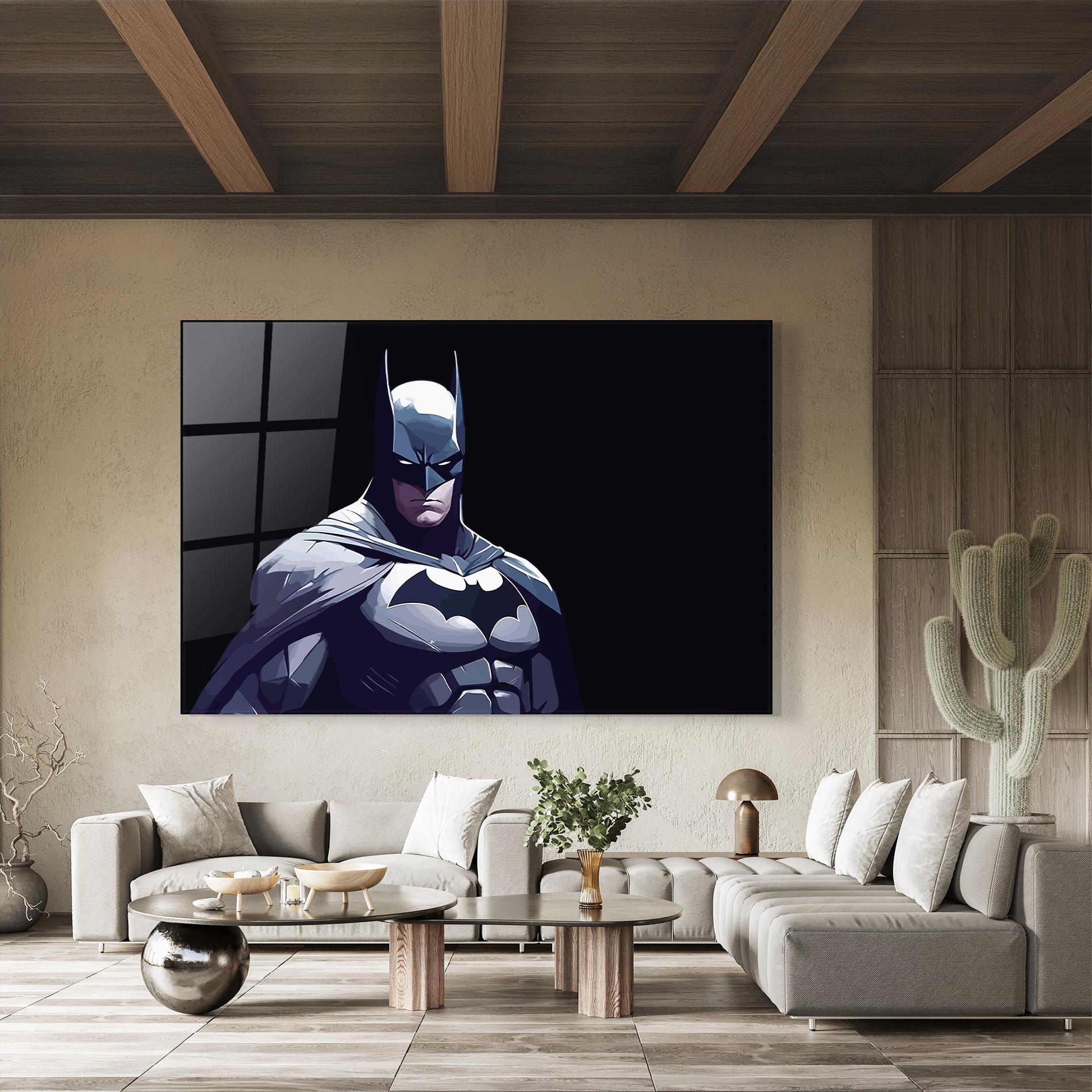 Glasbild Batman Art mockup 8