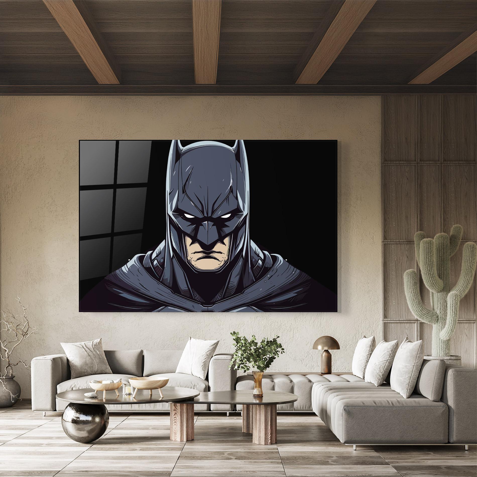 Glasbild Batman Face mockup 8