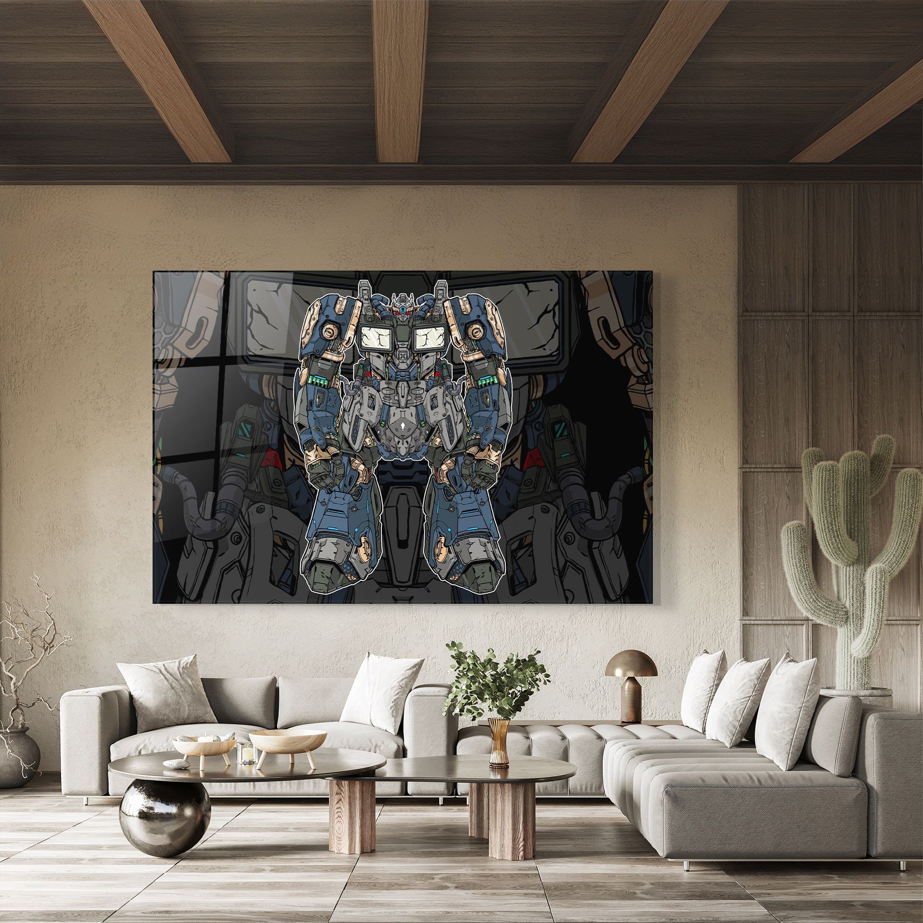 Blue Green Robot mockup 8
