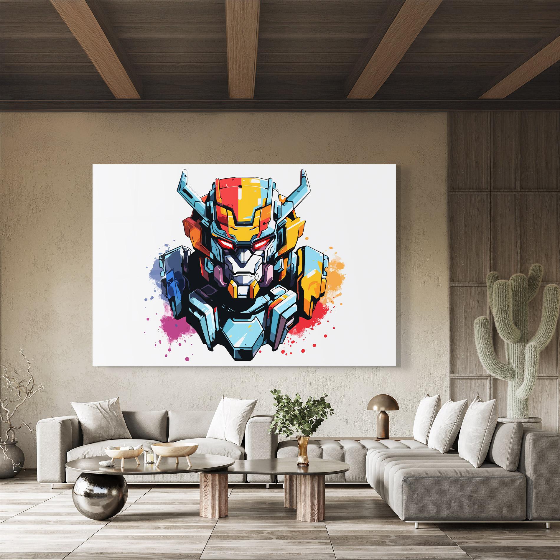 Glasbild Colorful Robot mockup 8