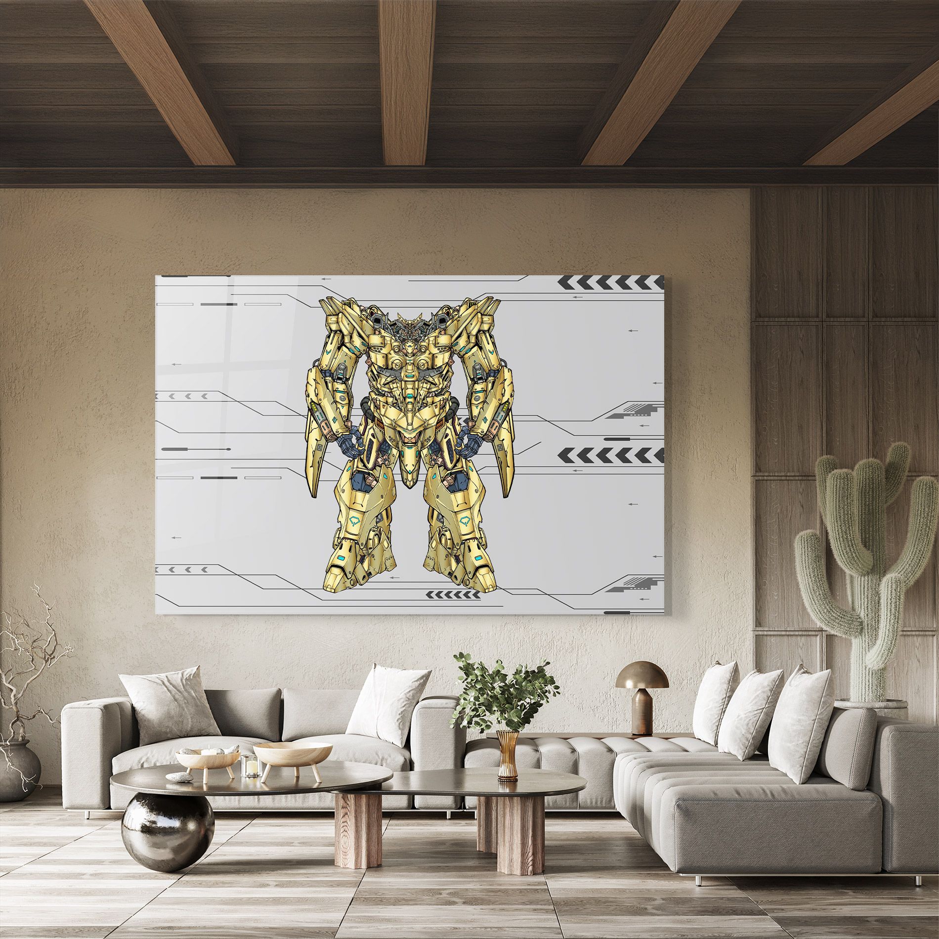 Yellow Grey Robot mockup 8