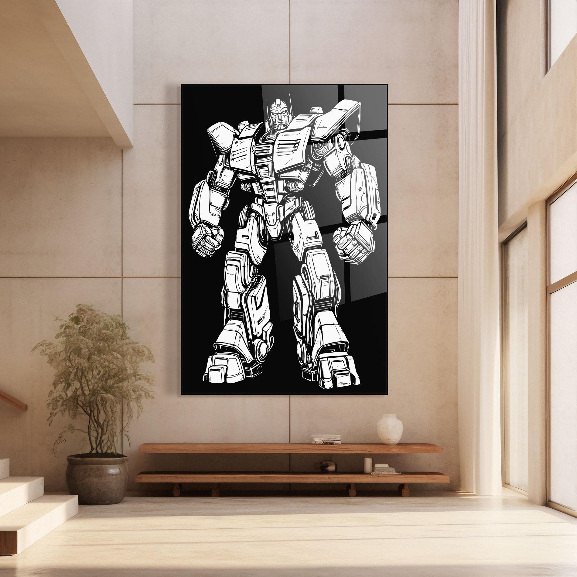 Glasbild Battlefield Robot Art mockup 8