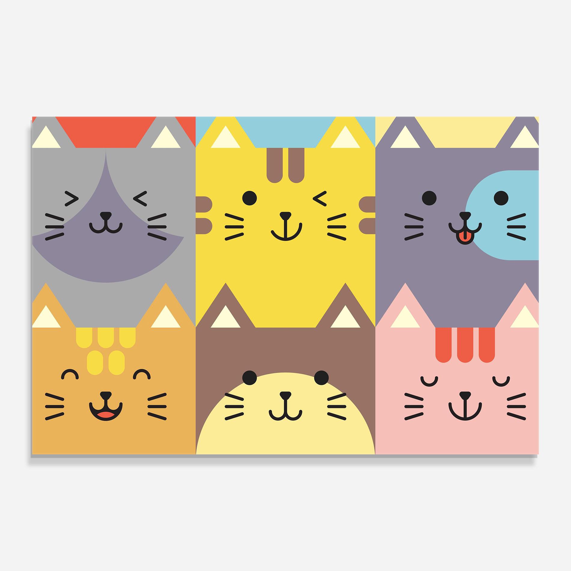 Glasbild Cat Colors mockup 0