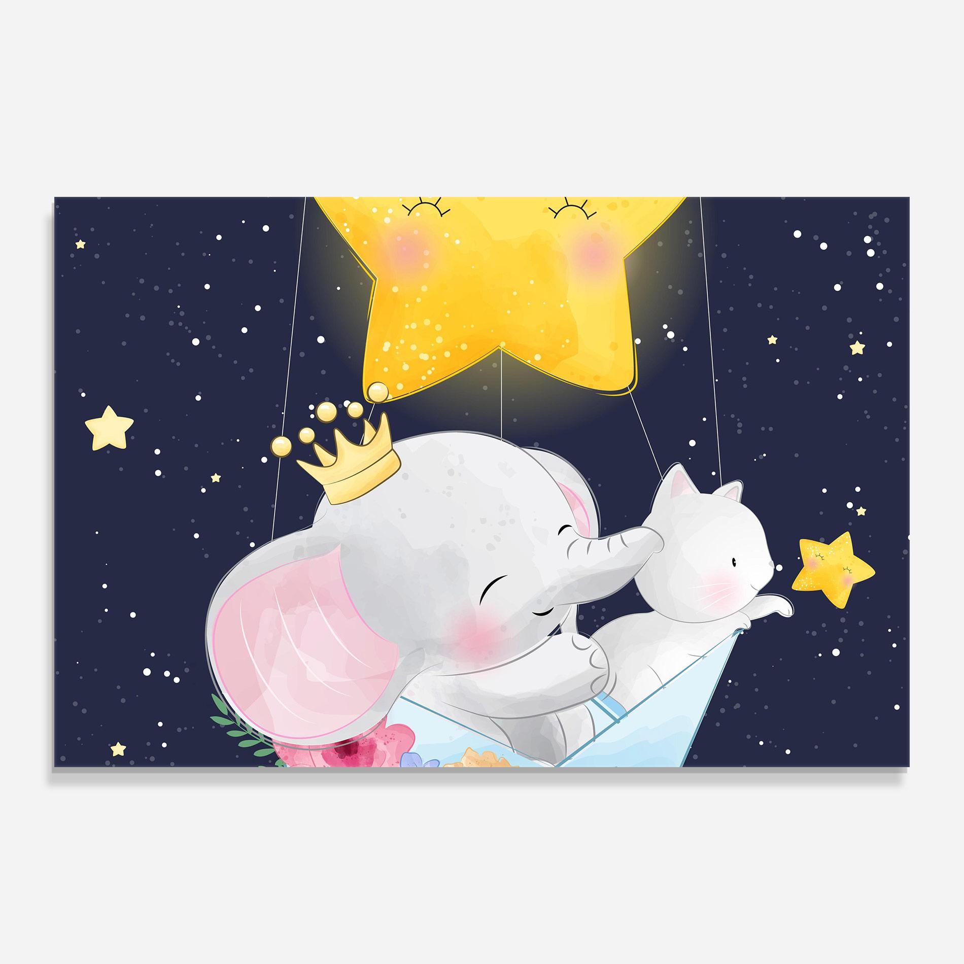 Glasbild Elephant Cat mockup 0