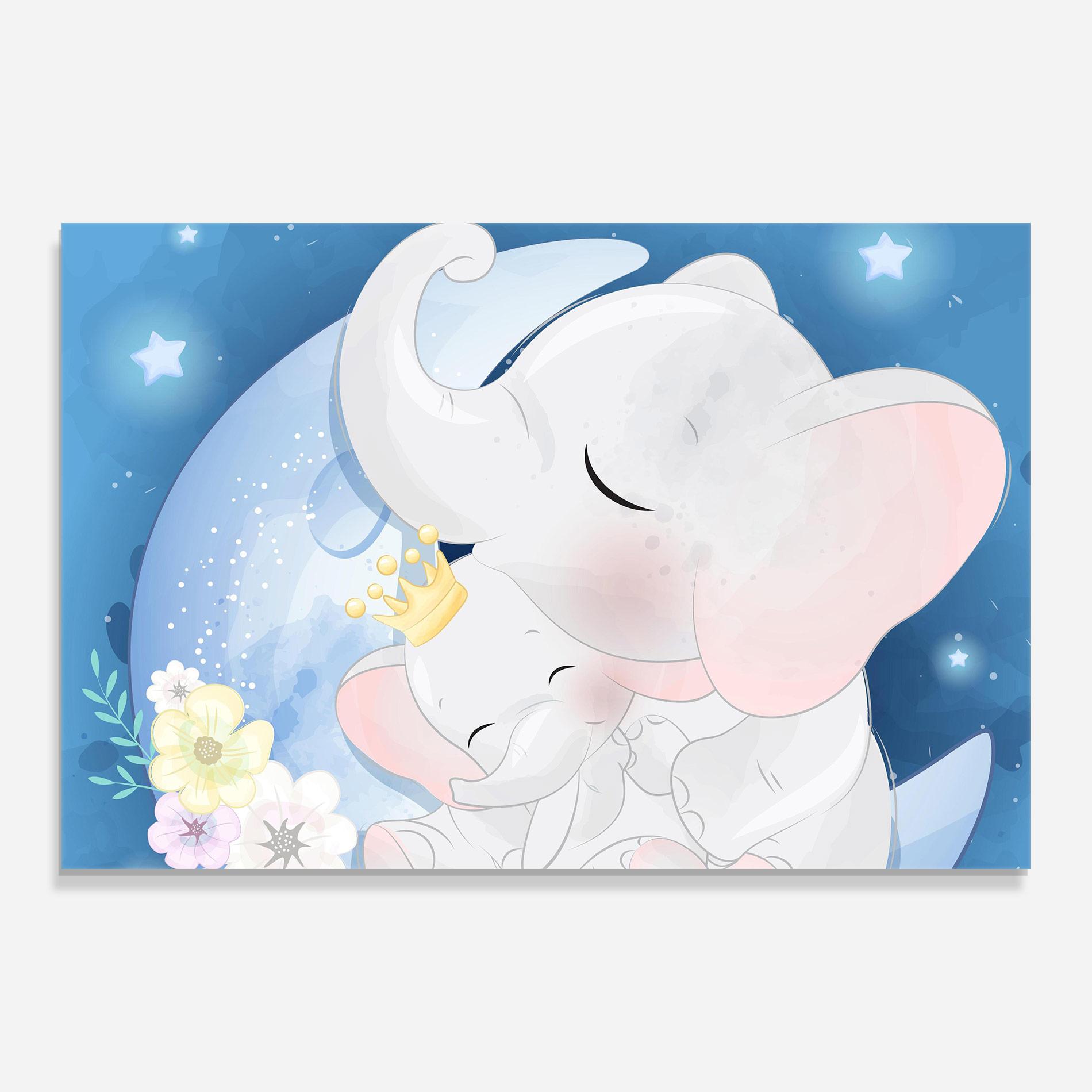 Glasbild Elephant King mockup 0