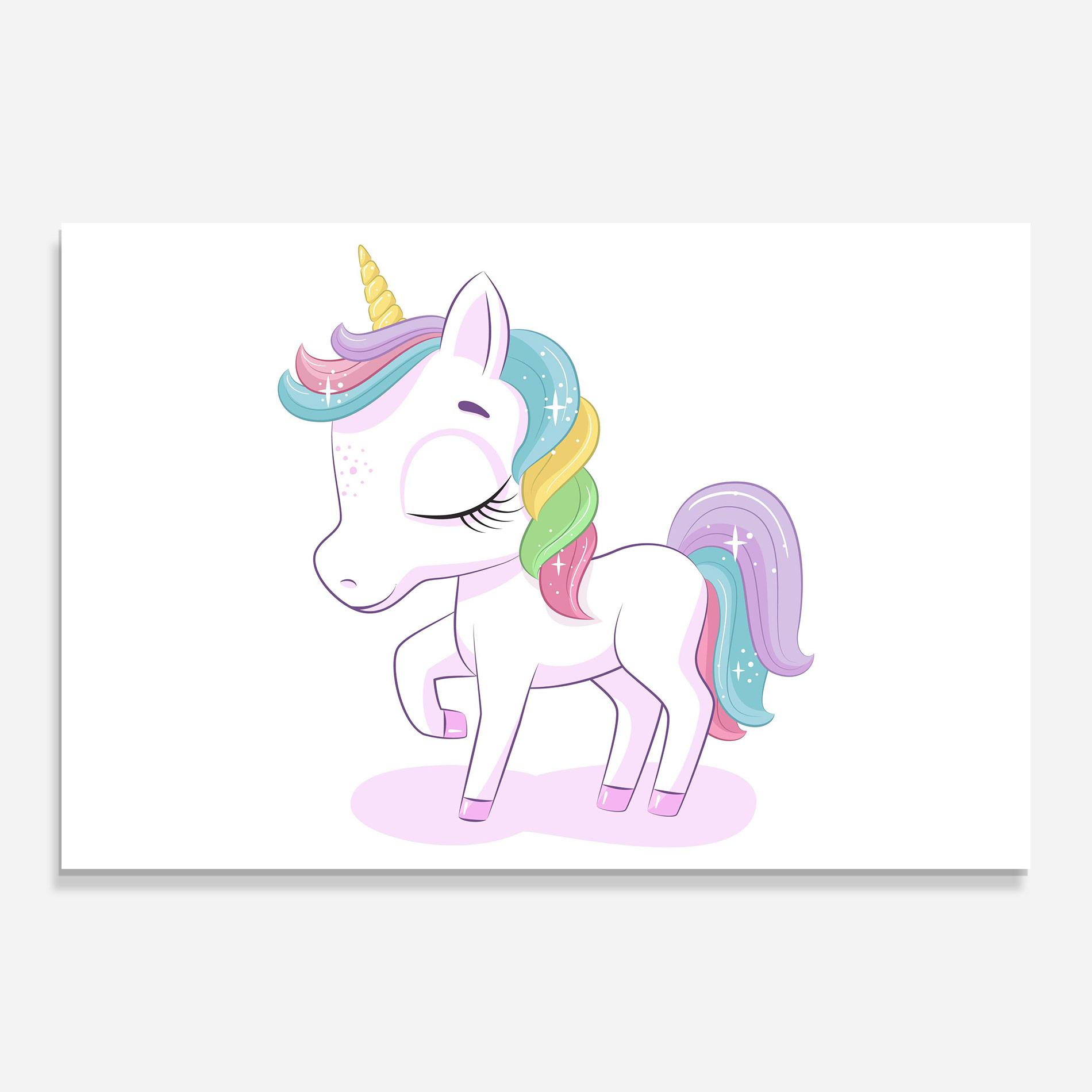 Glasbild Unicorn mockup 0