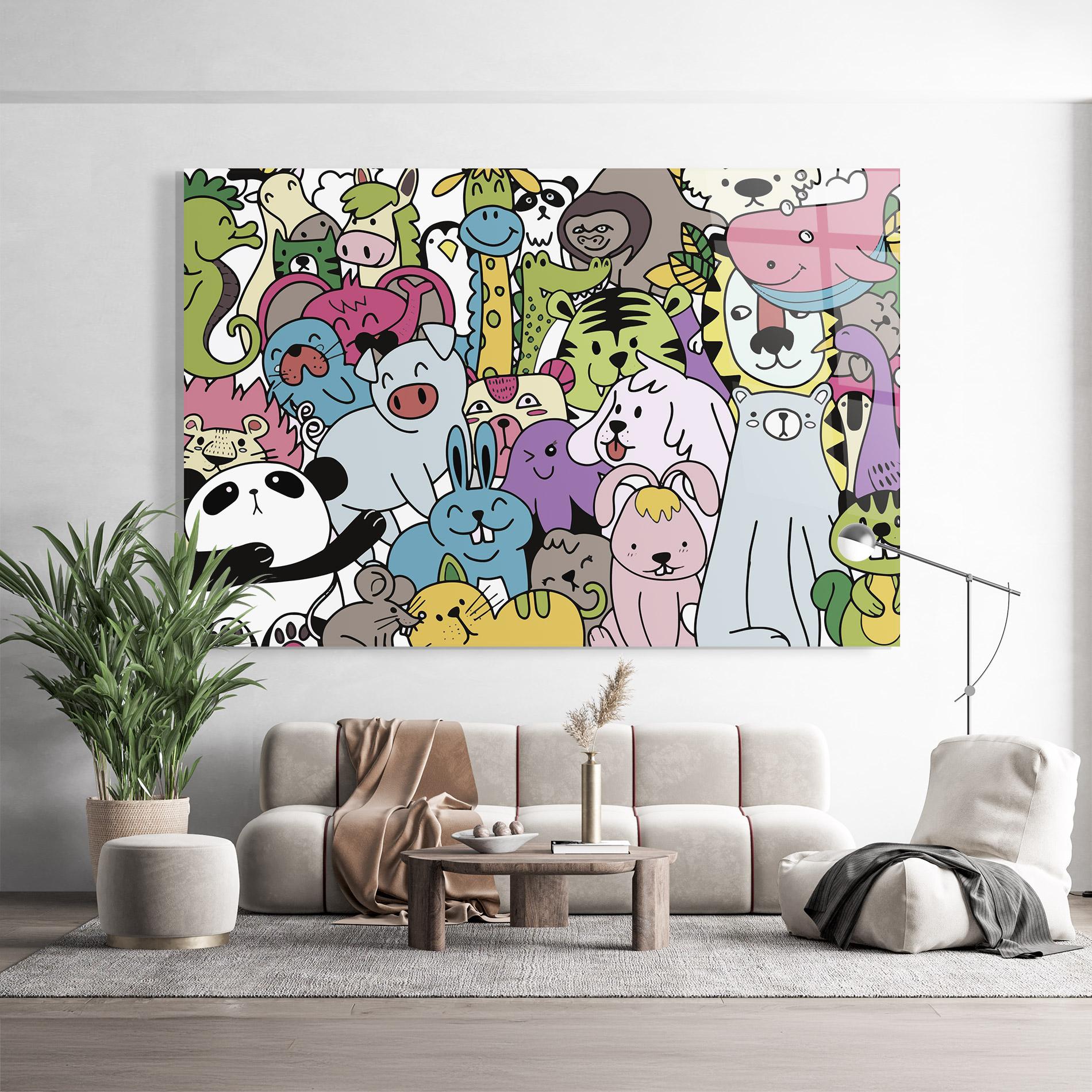 Glasbild Animals Cartoon mockup 9