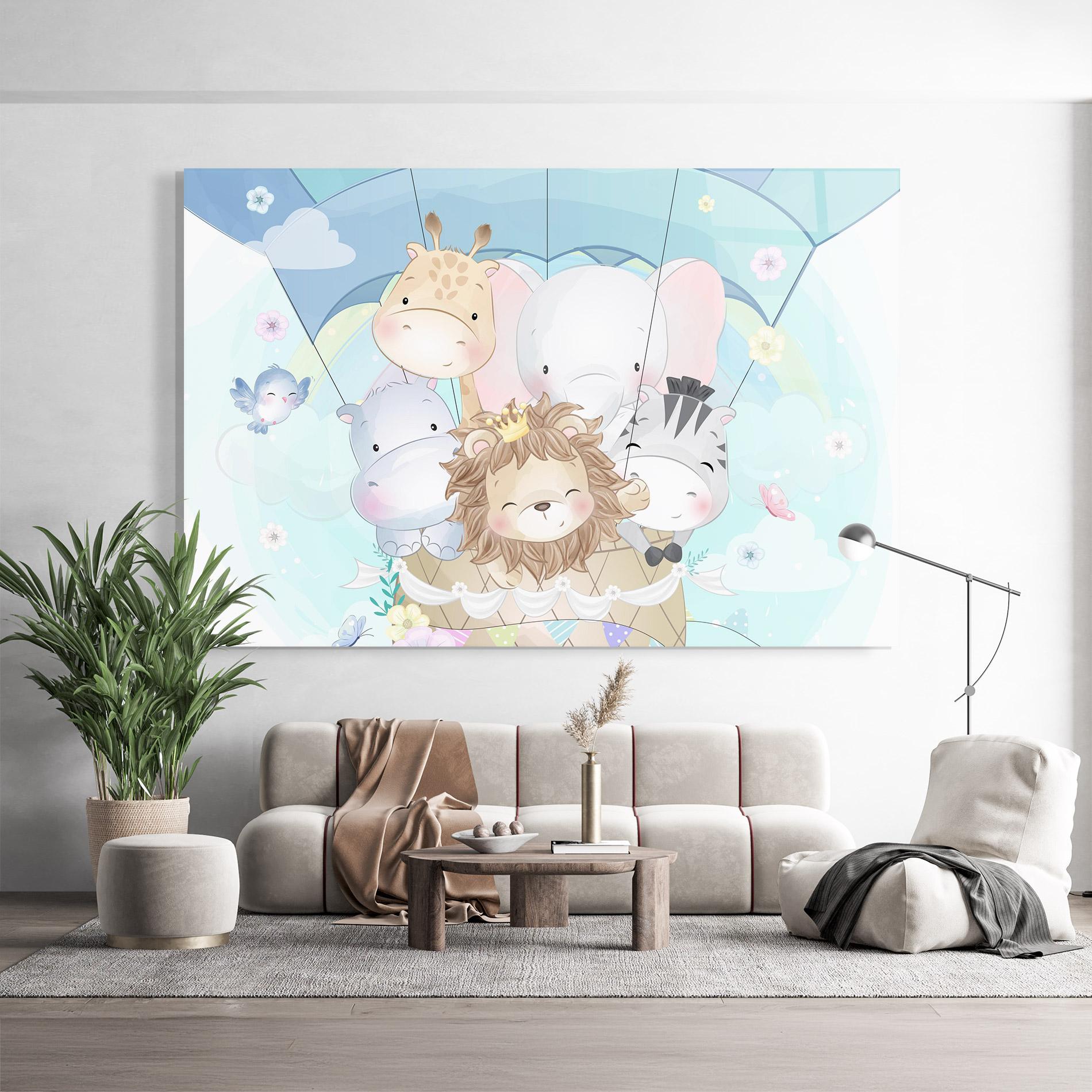 Glasbild Animals Flying mockup 9