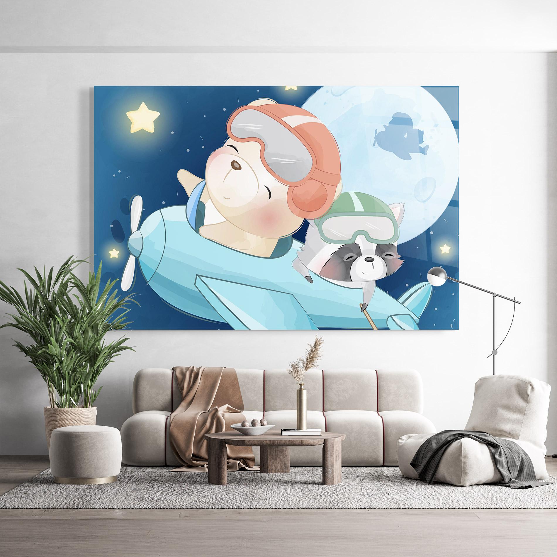 Glasbild Bear Flying Star mockup 9