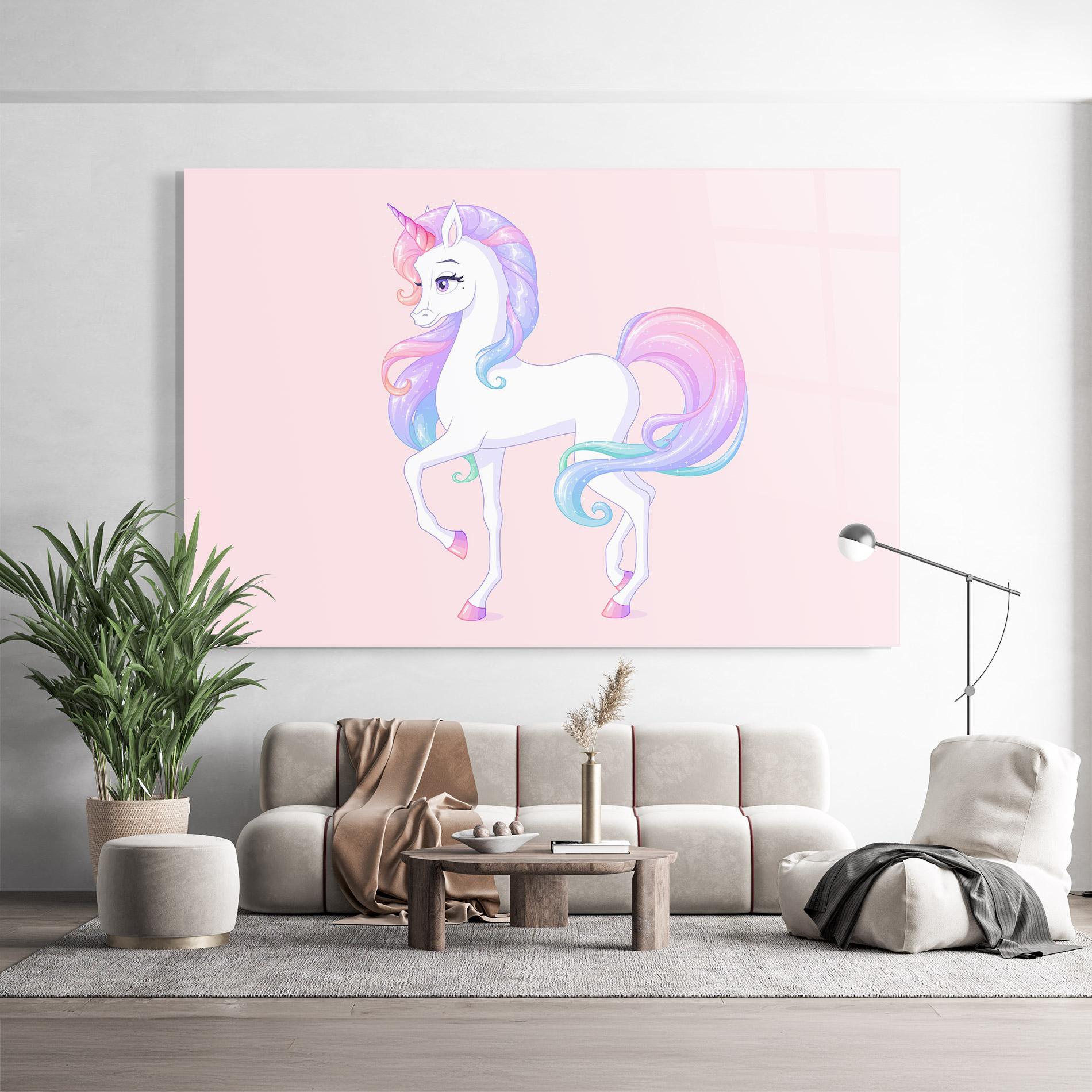 Glasbild Beautiful Unicorn mockup 9