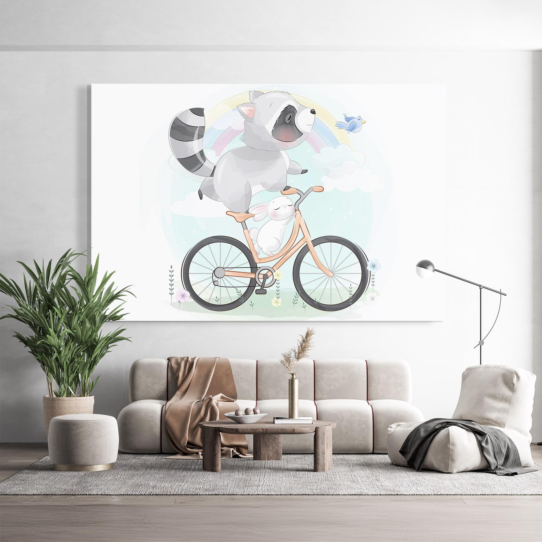 Glasbild Bike Ride Animal mockup 9