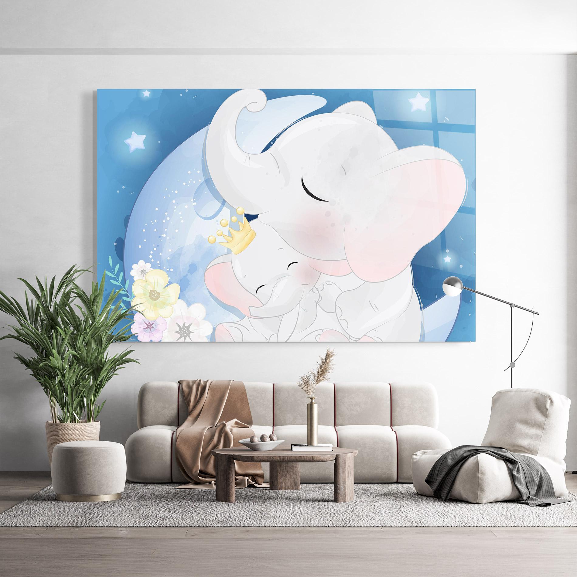 Glasbild Elephant King mockup 9