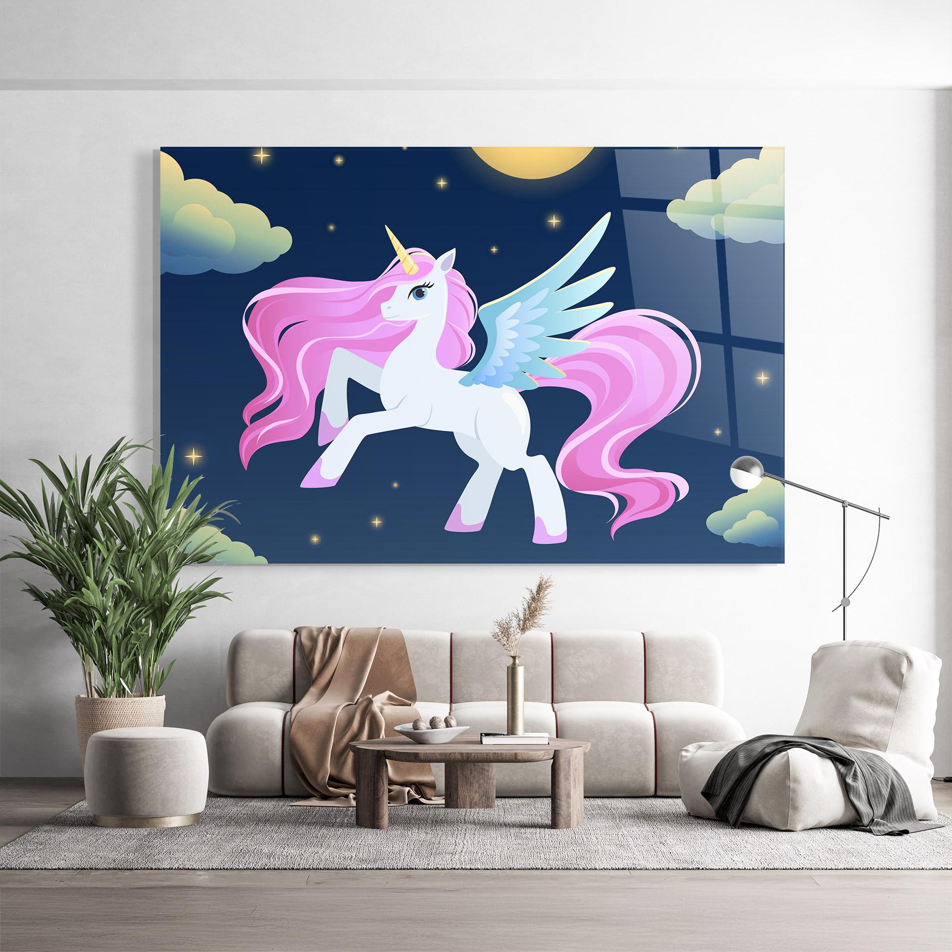 Glasbild White Sky Pony mockup 9