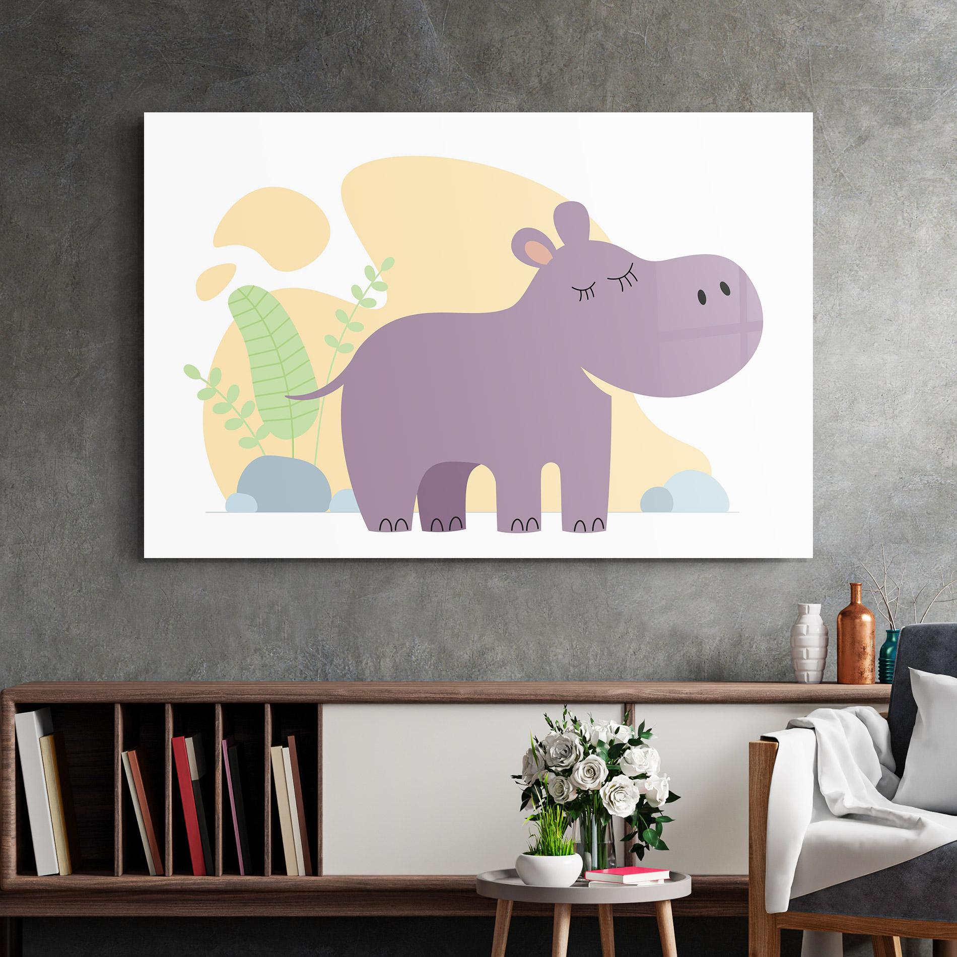 Glasbild Cute Purple Hypo mockup 2