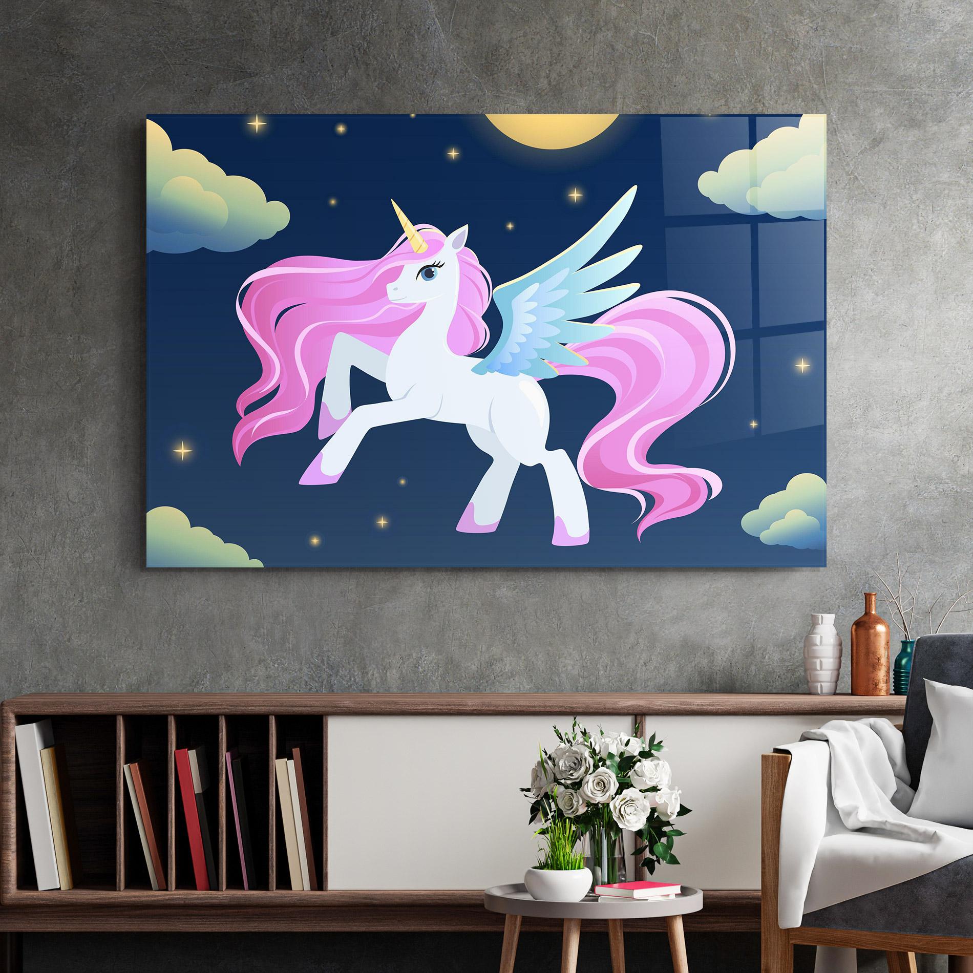 Glasbild White Sky Pony mockup 2