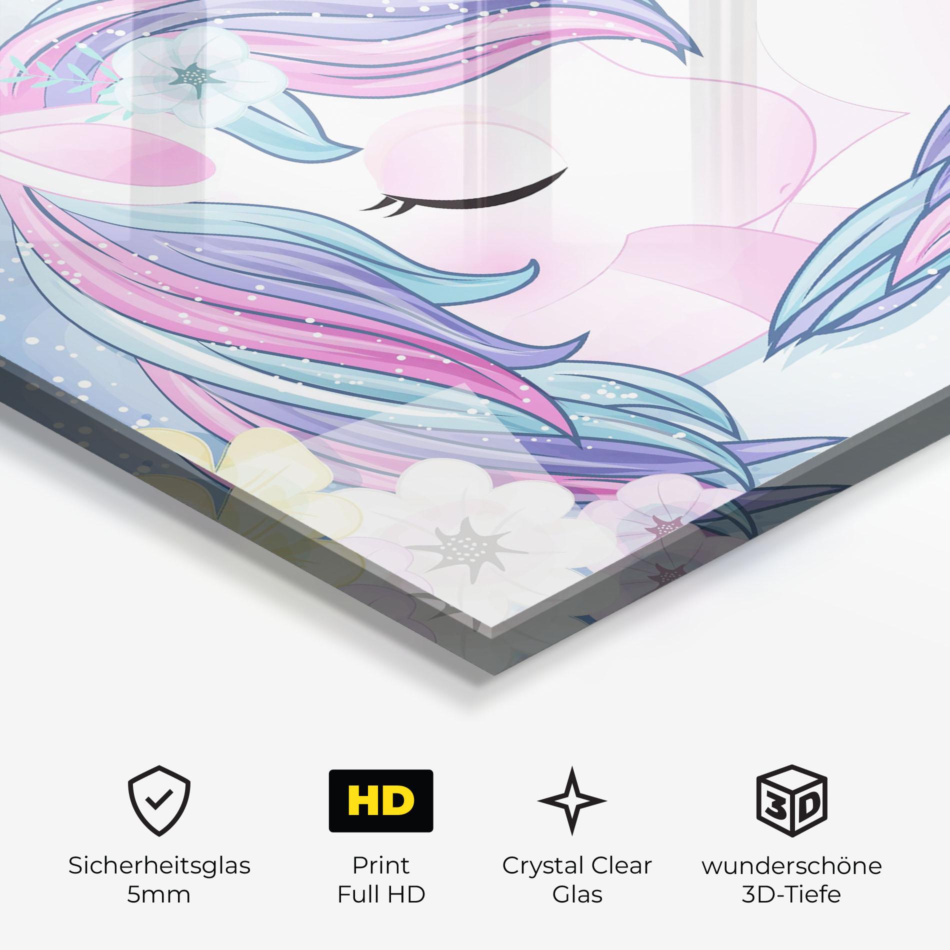 Glasbild Moon Unicorn mockup 3
