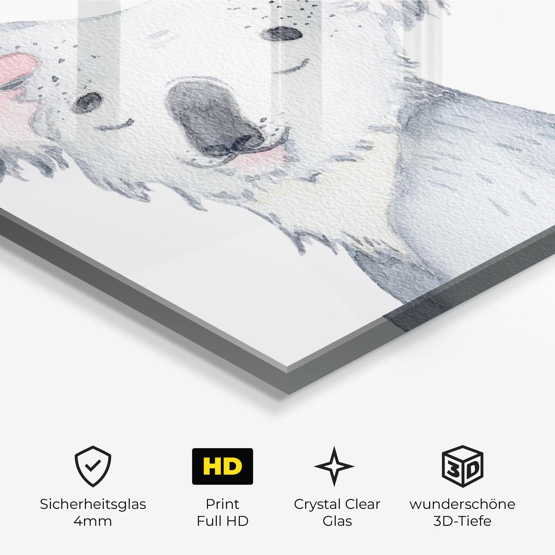 Glasbild Baby Koala mockup 3