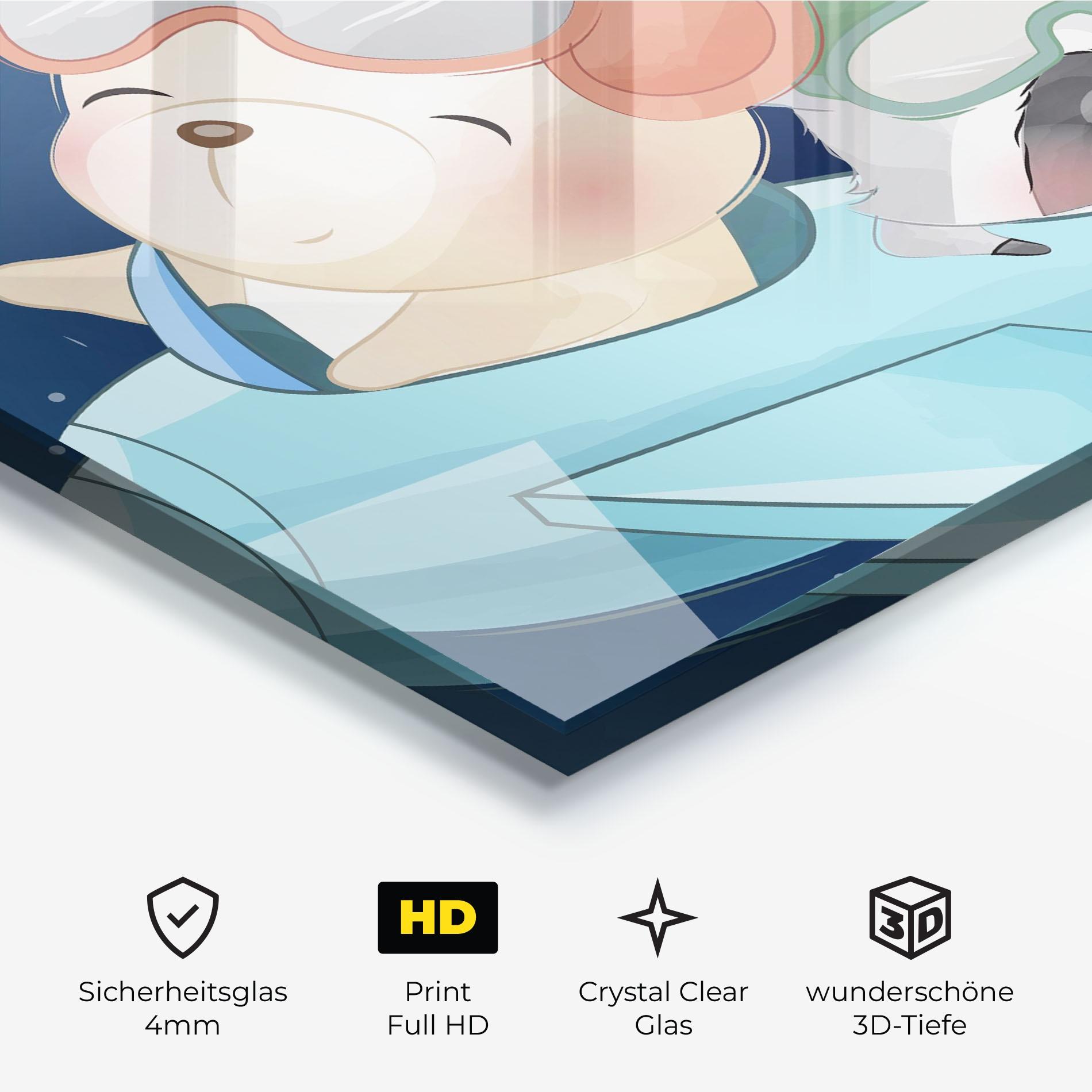 Glasbild Bear Flying Star mockup 3