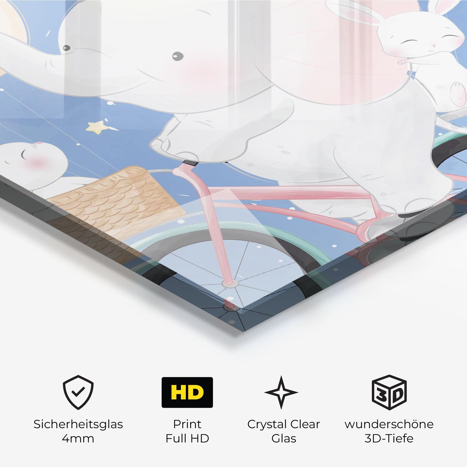 Glasbild Bike Elephant mockup 3