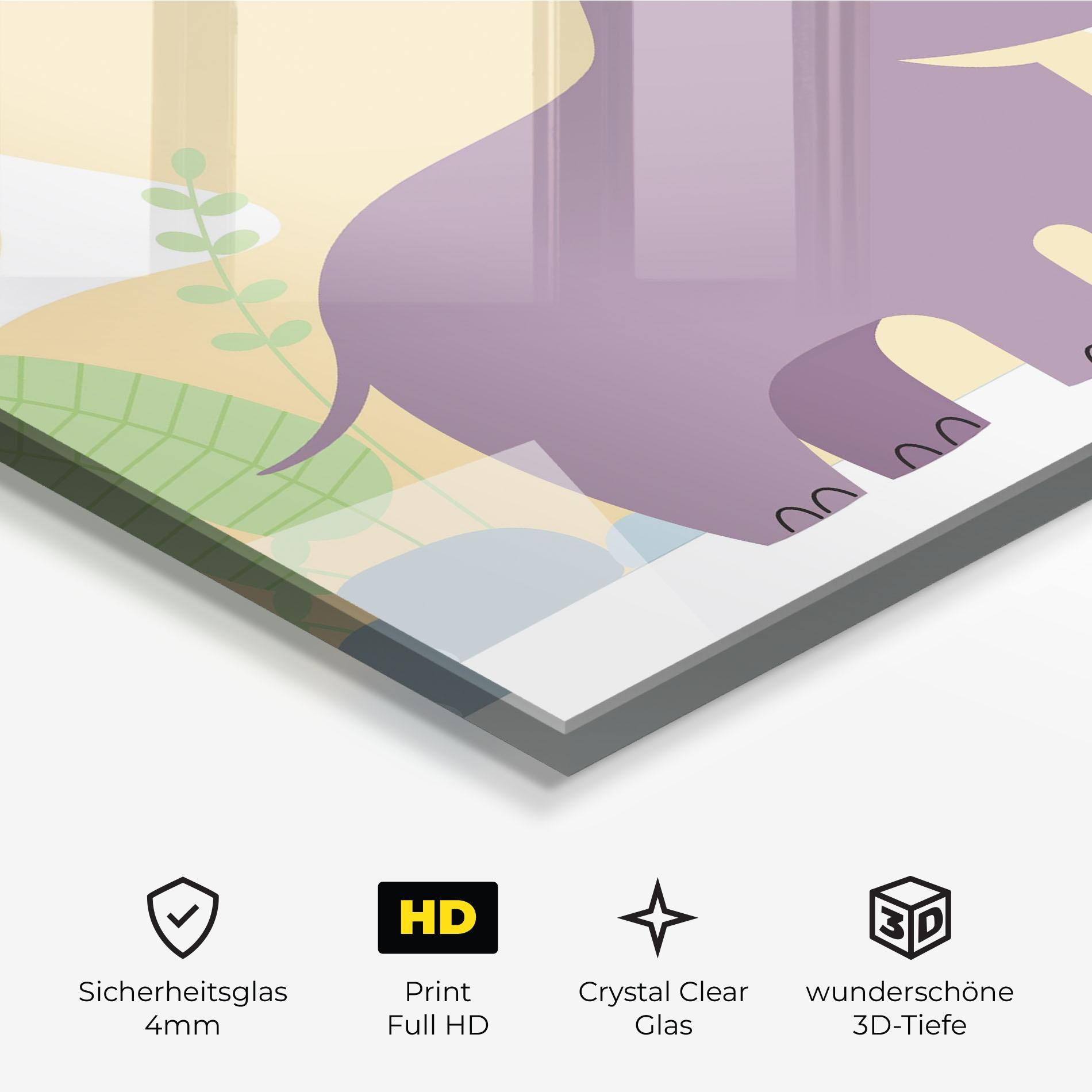 Glasbild Cute Purple Hypo mockup 3