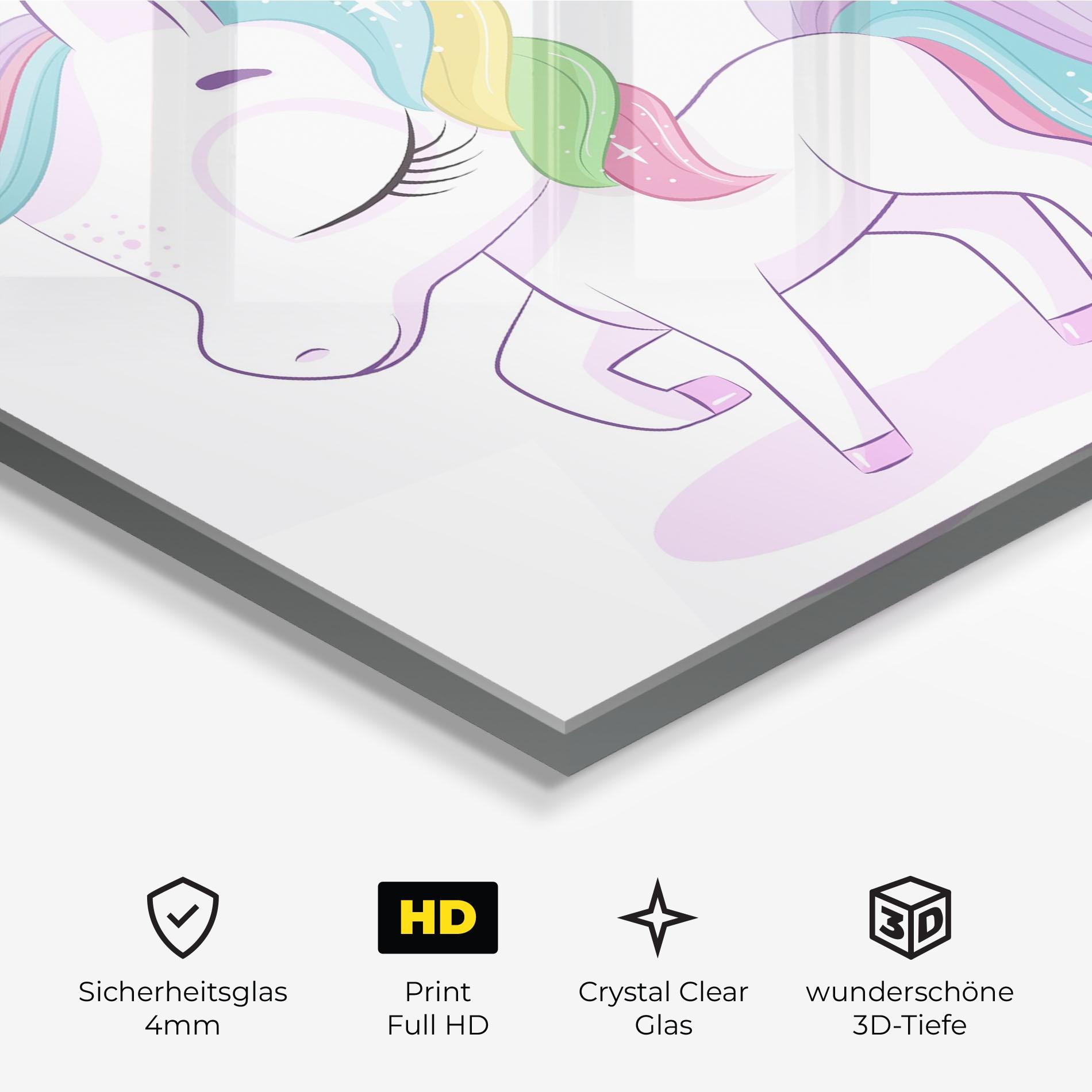 Glasbild Unicorn mockup 3