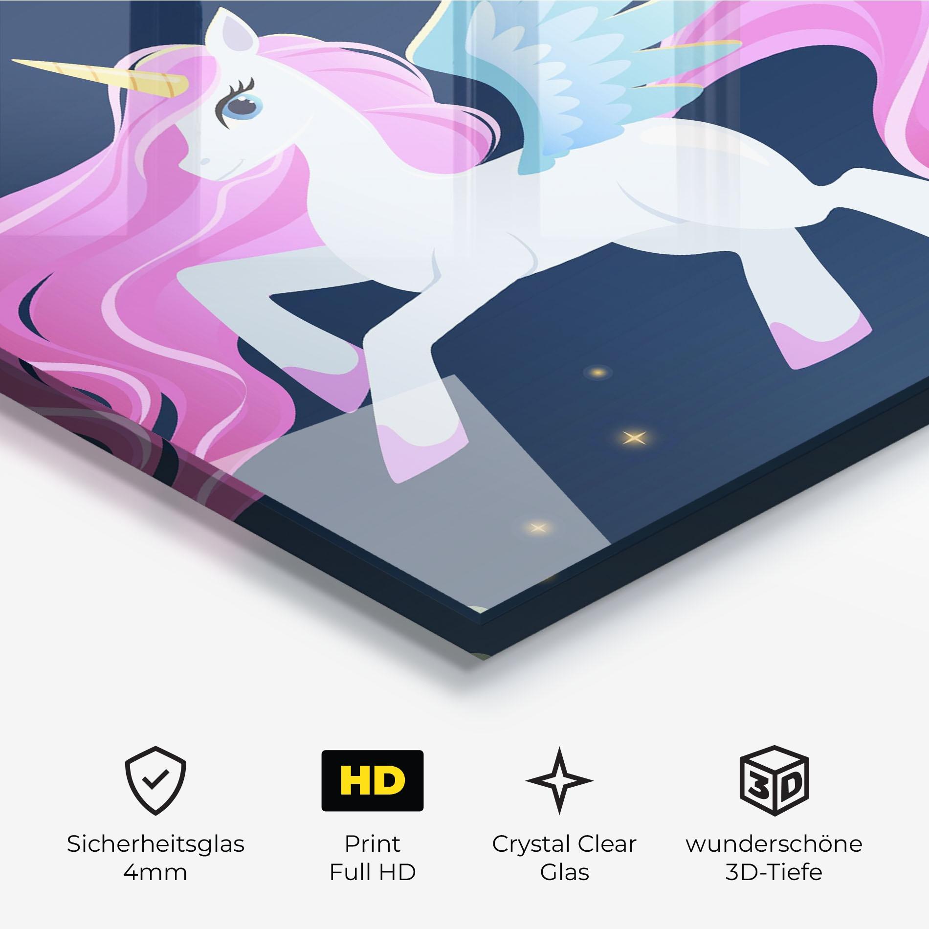 Glasbild White Sky Pony mockup 3