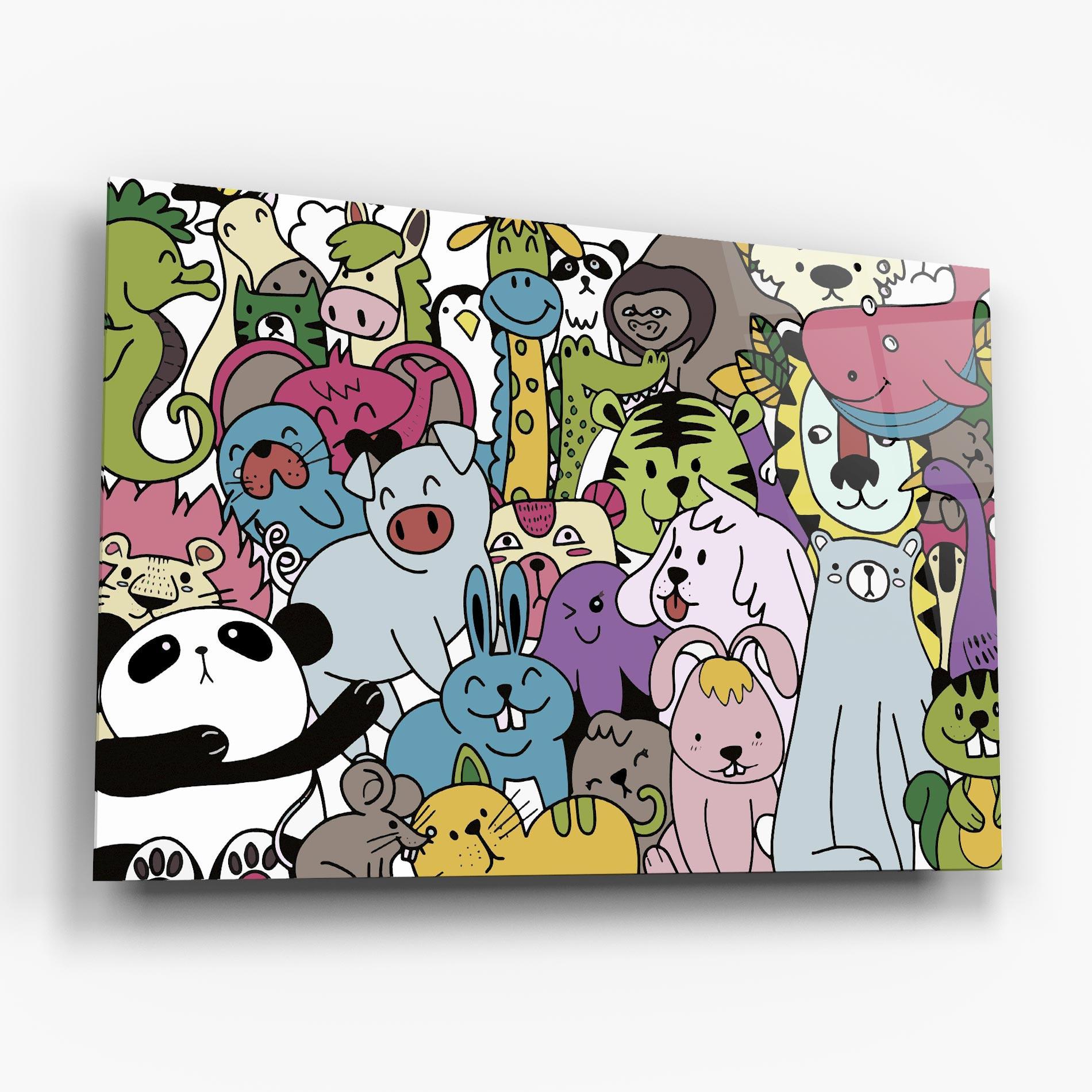 Glasbild Animals Cartoon mockup 6