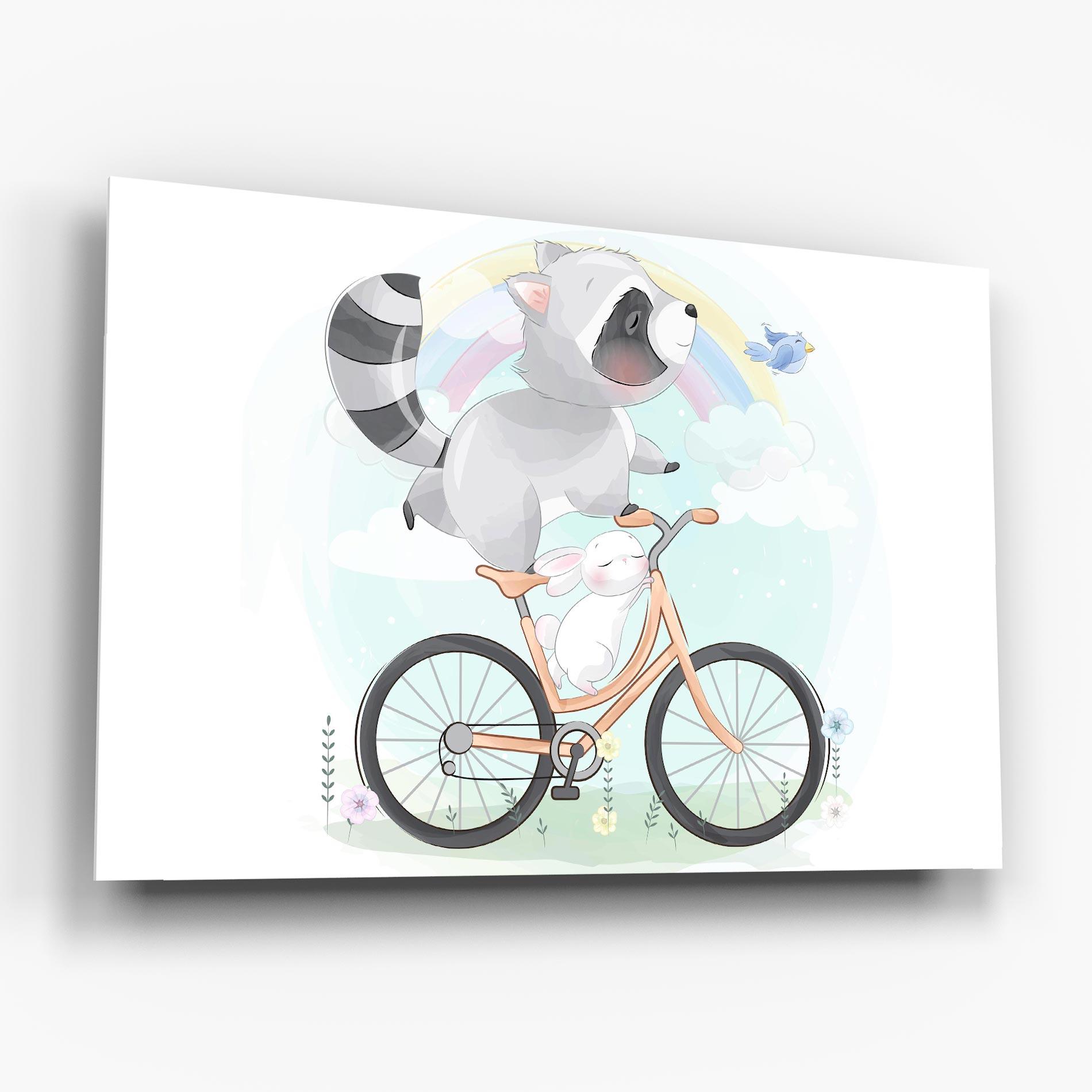 Glasbild Bike Ride Animal mockup 6