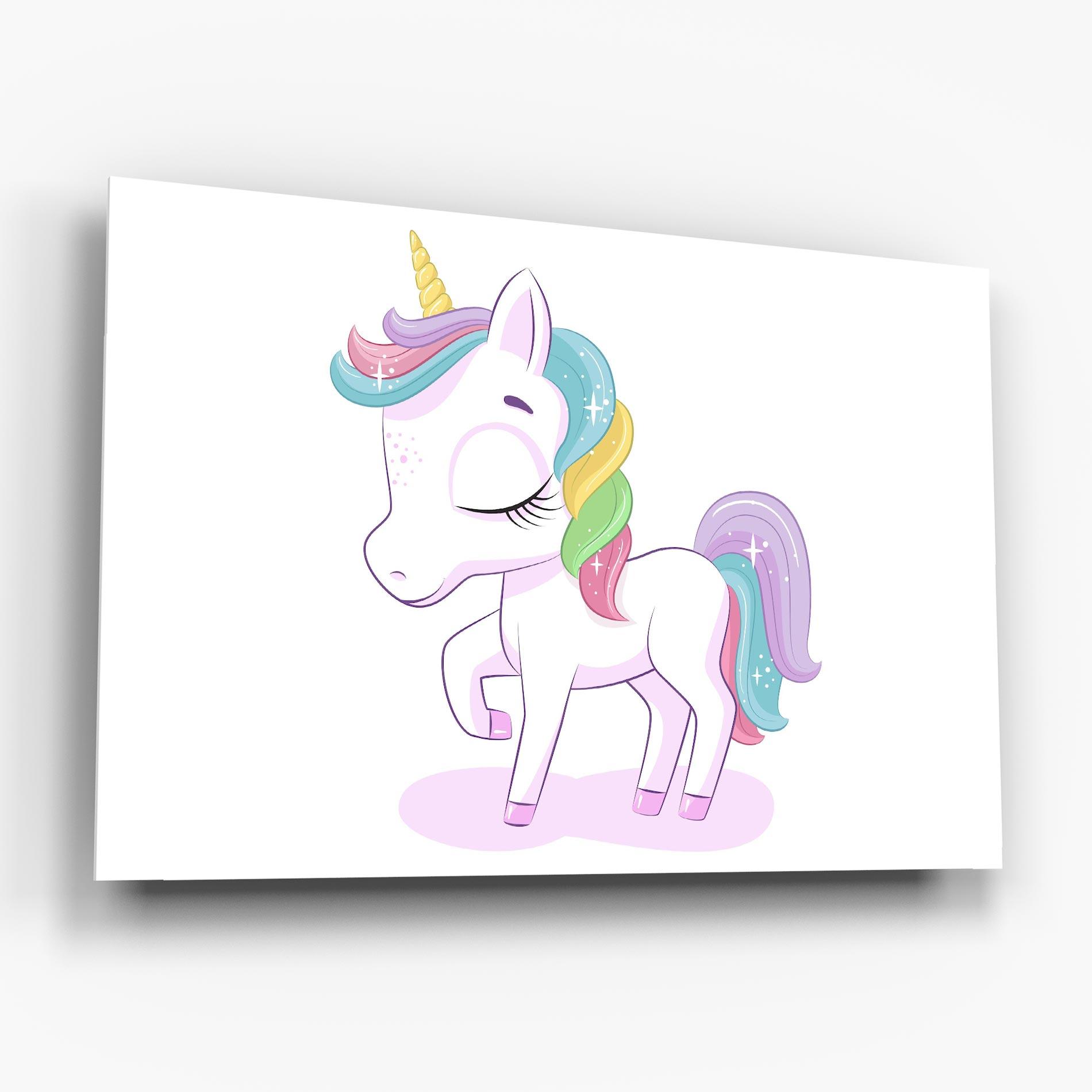 Glasbild Unicorn mockup 6