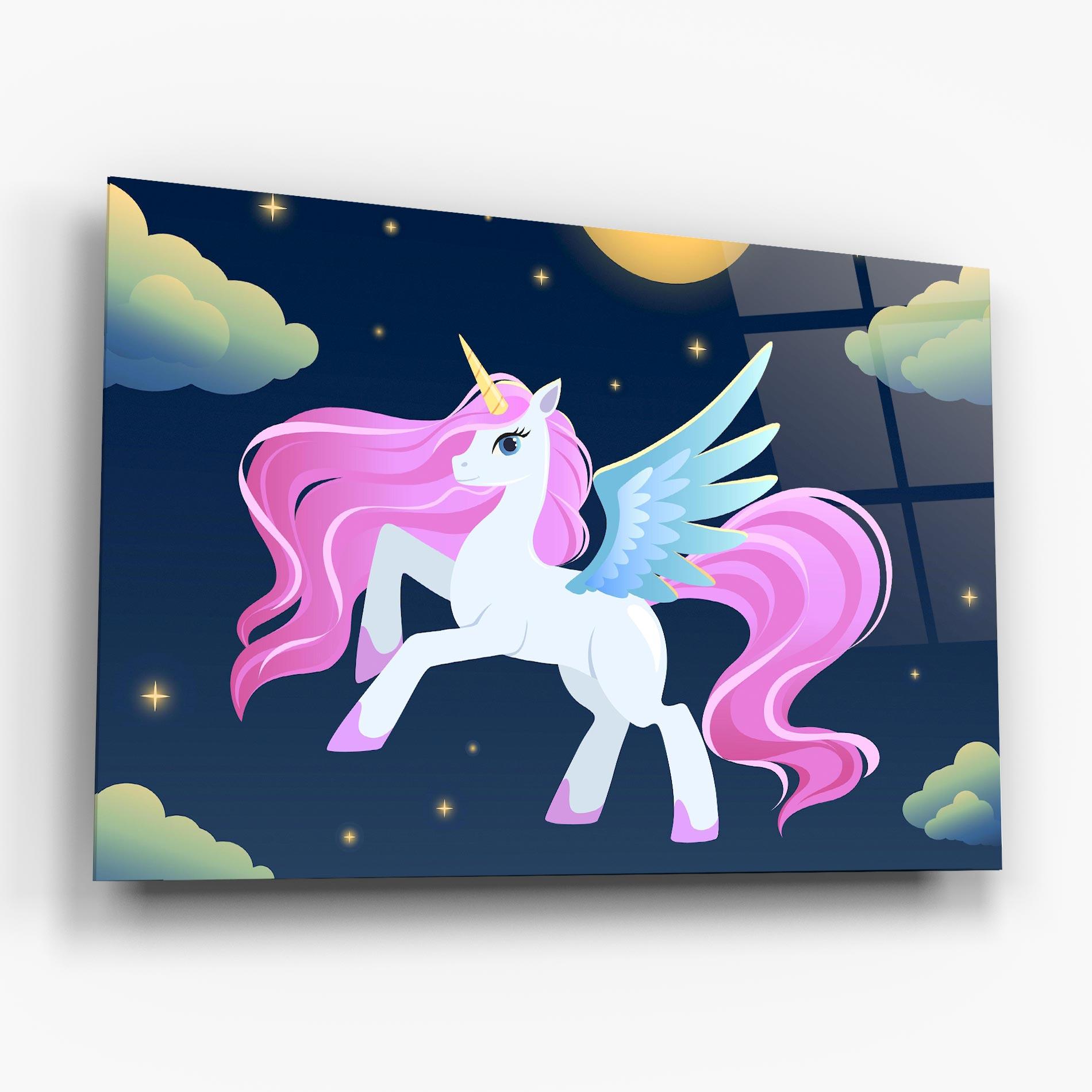 Glasbild White Sky Pony mockup 6