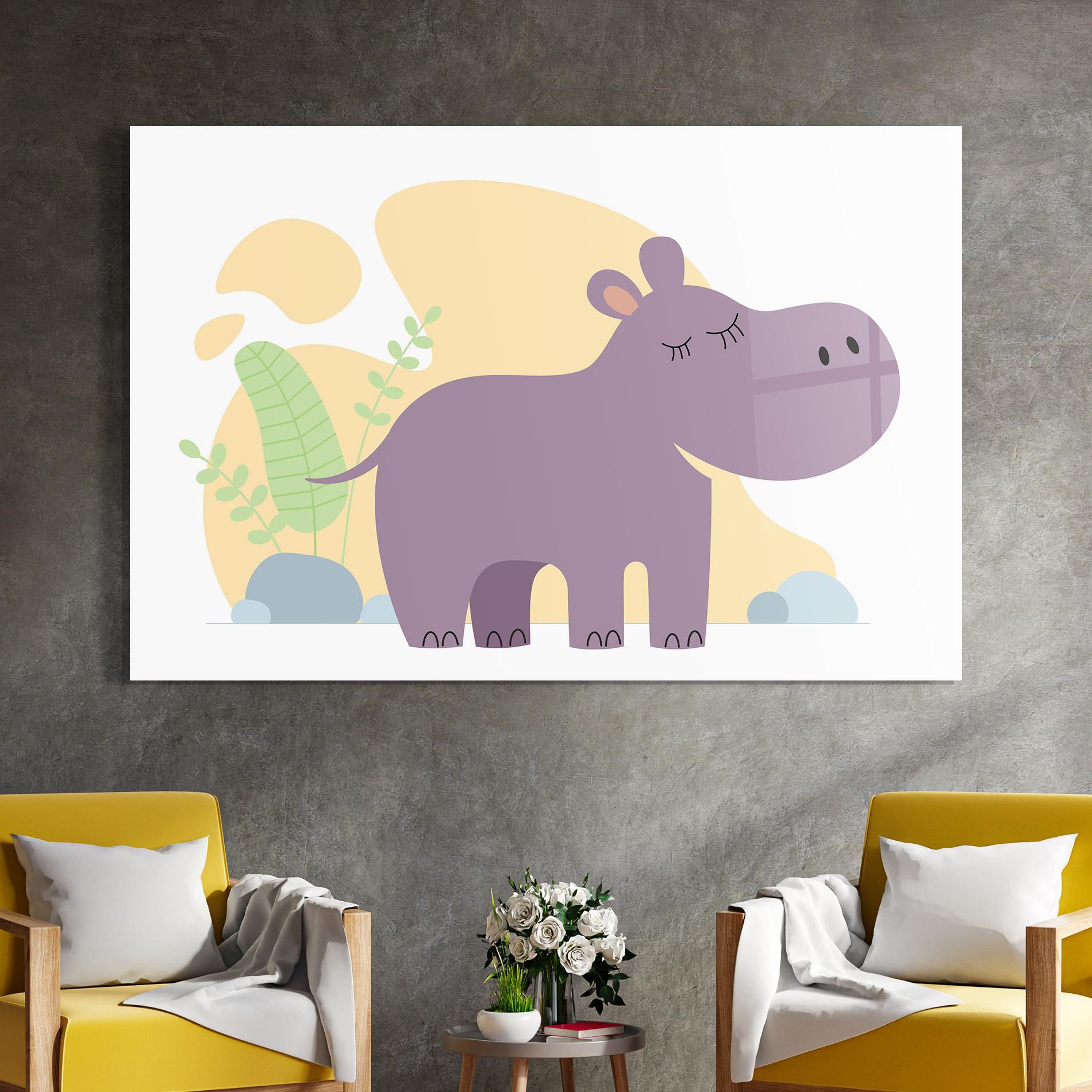 Glasbild Cute Purple Hypo mockup 4