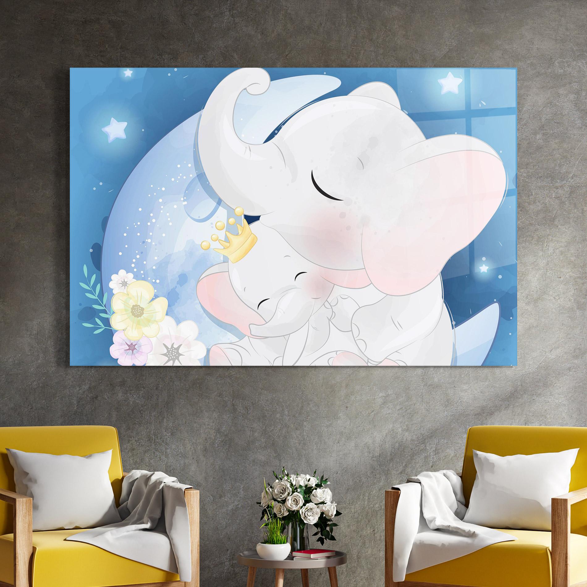 Glasbild Elephant King mockup 4