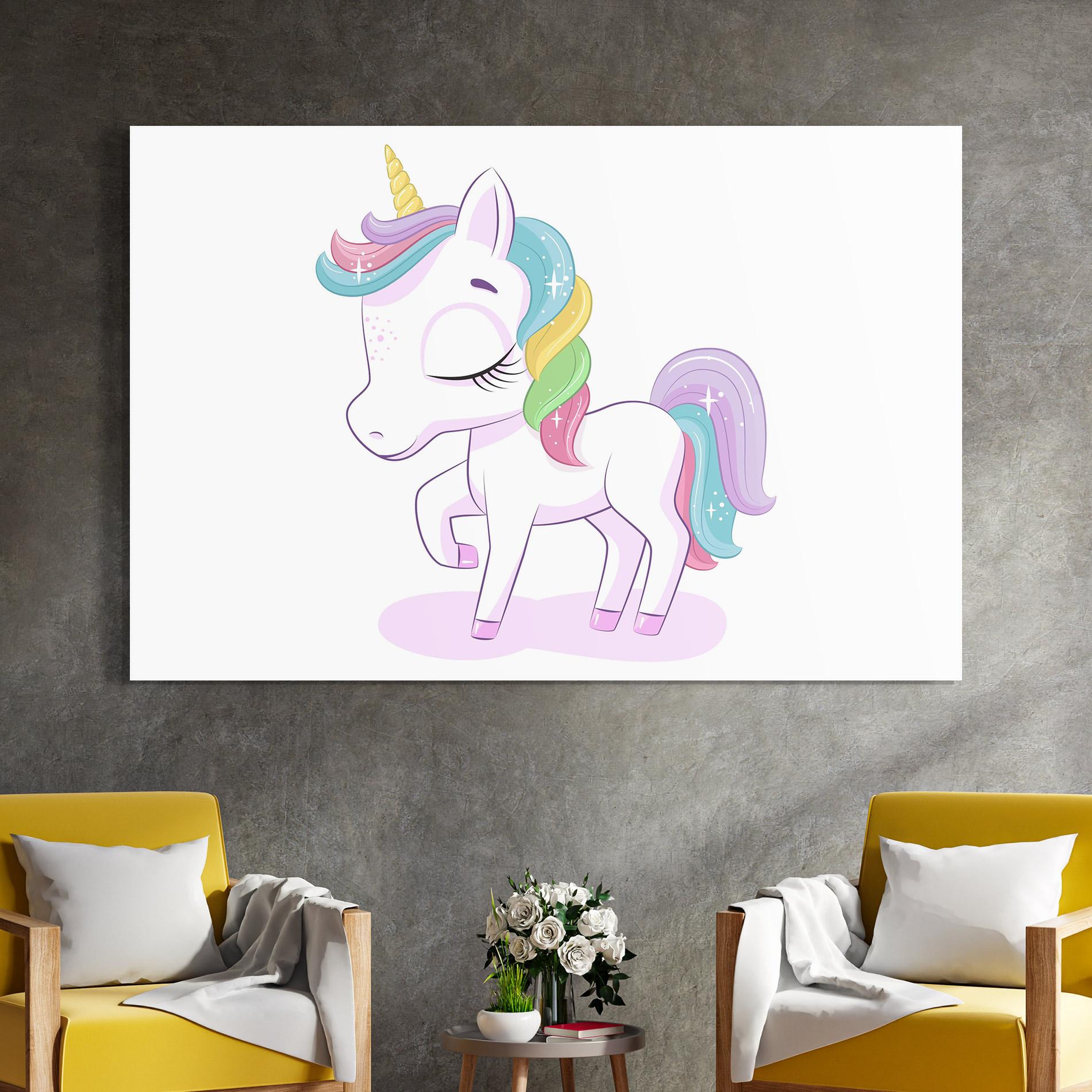 Glasbild Unicorn mockup 4