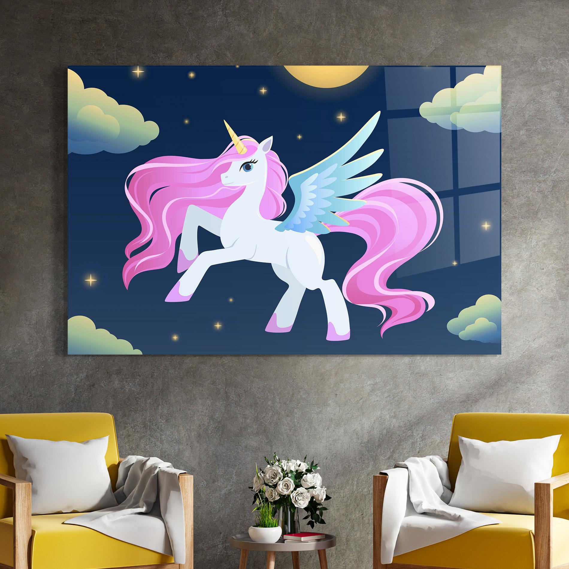 Glasbild White Sky Pony mockup 4