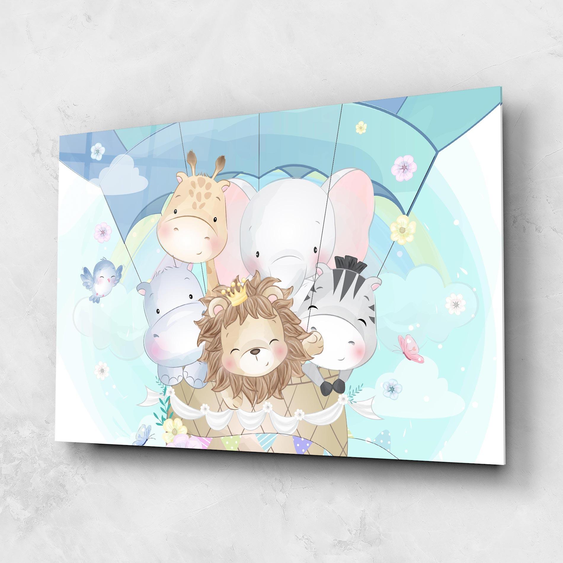 Glasbild Animals Flying mockup 1