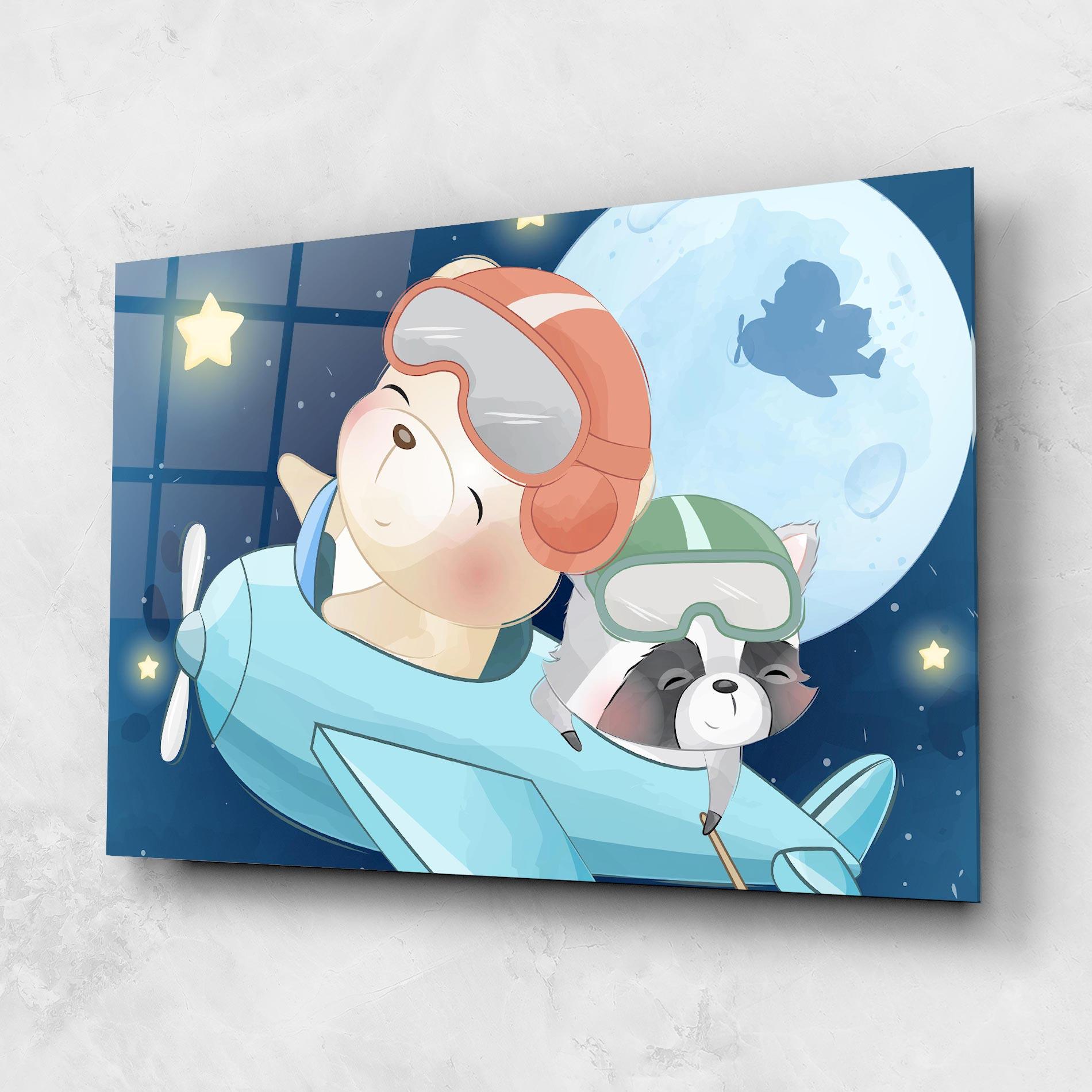 Glasbild Bear Flying Star mockup 1