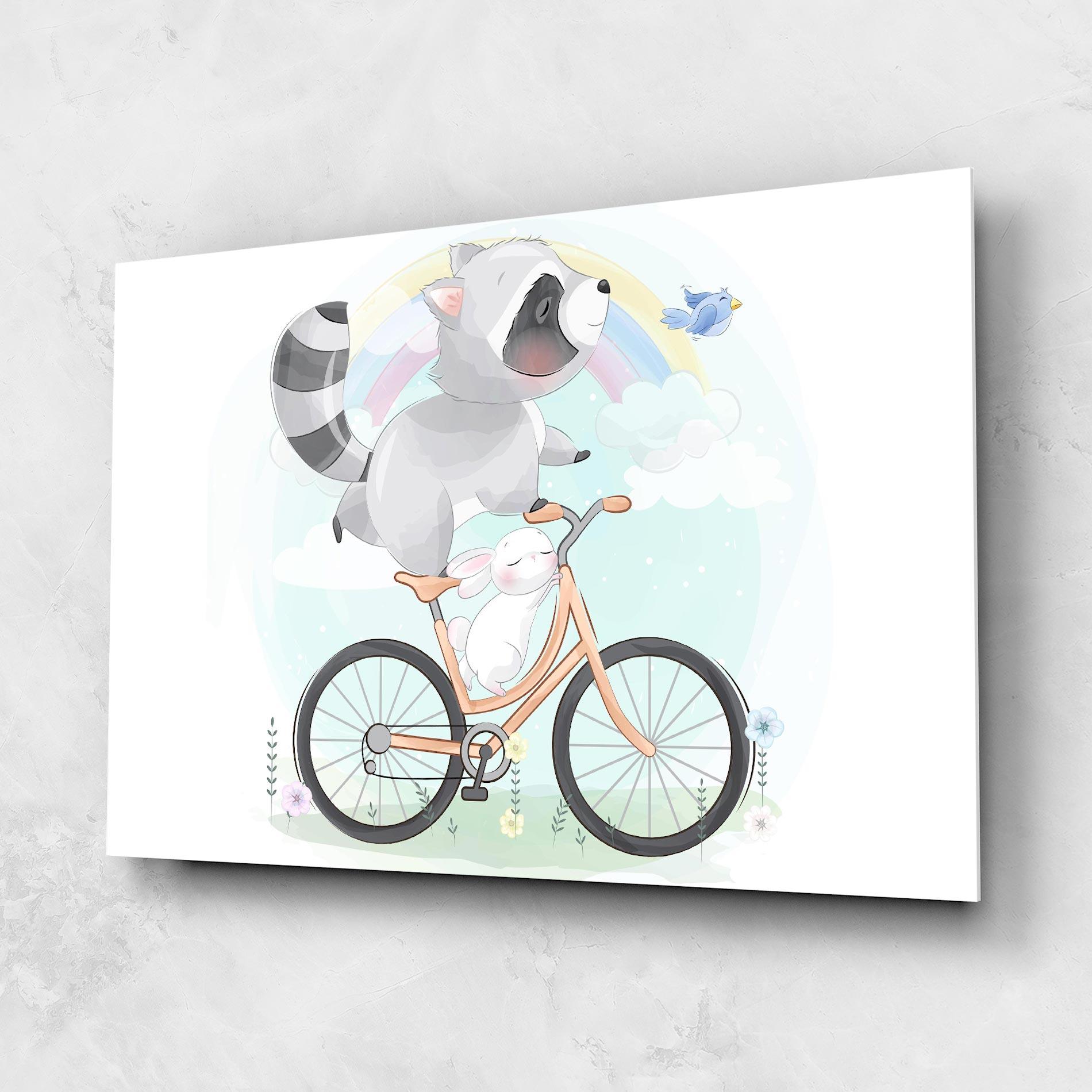 Glasbild Bike Ride Animal mockup 1