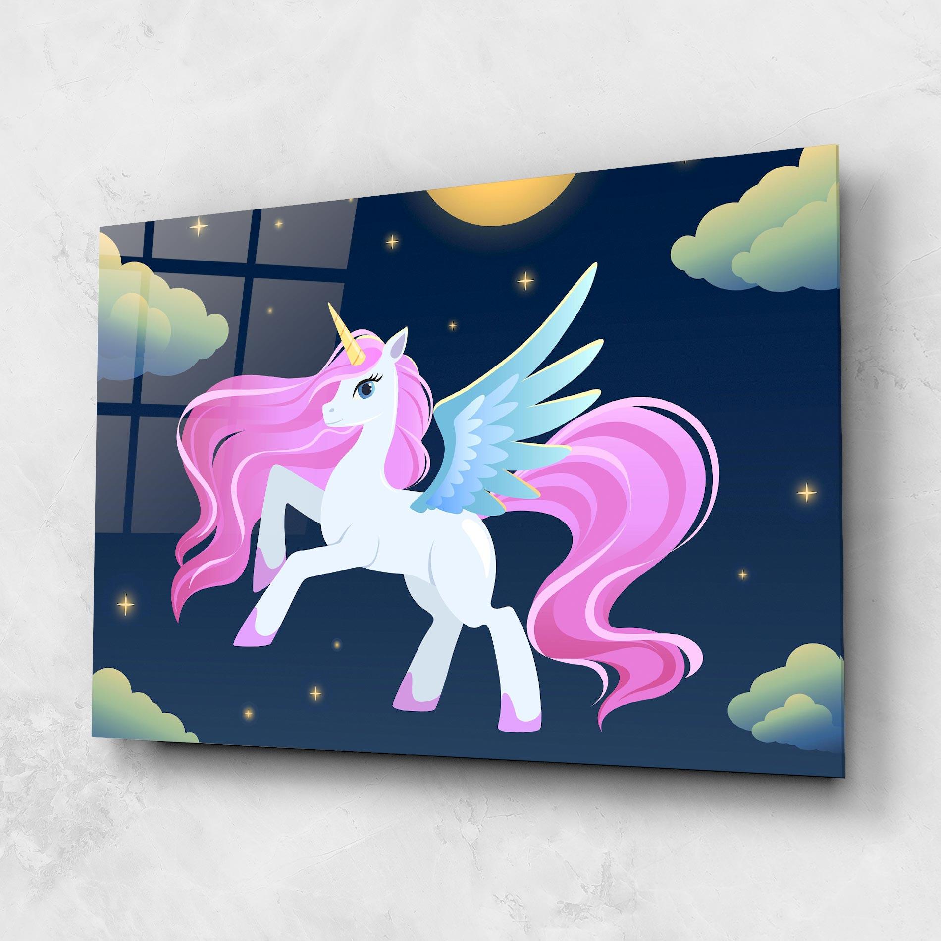 Glasbild White Sky Pony mockup 1