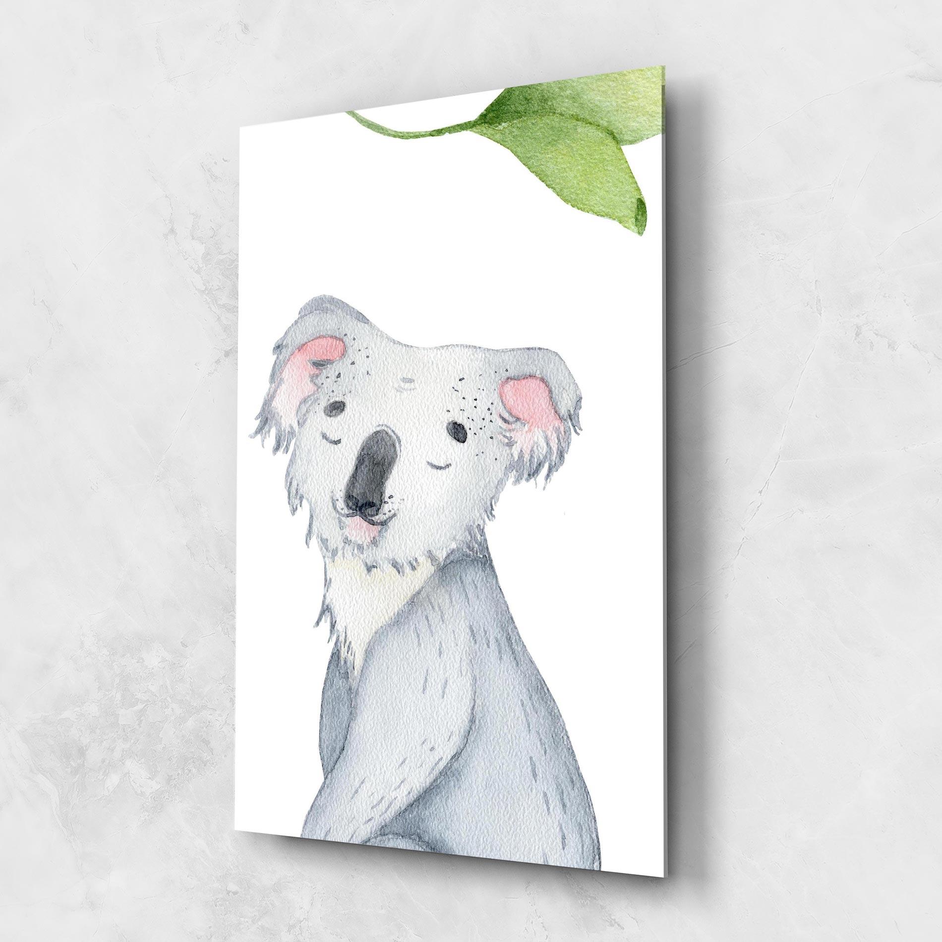Glasbild Baby Koala mockup 1