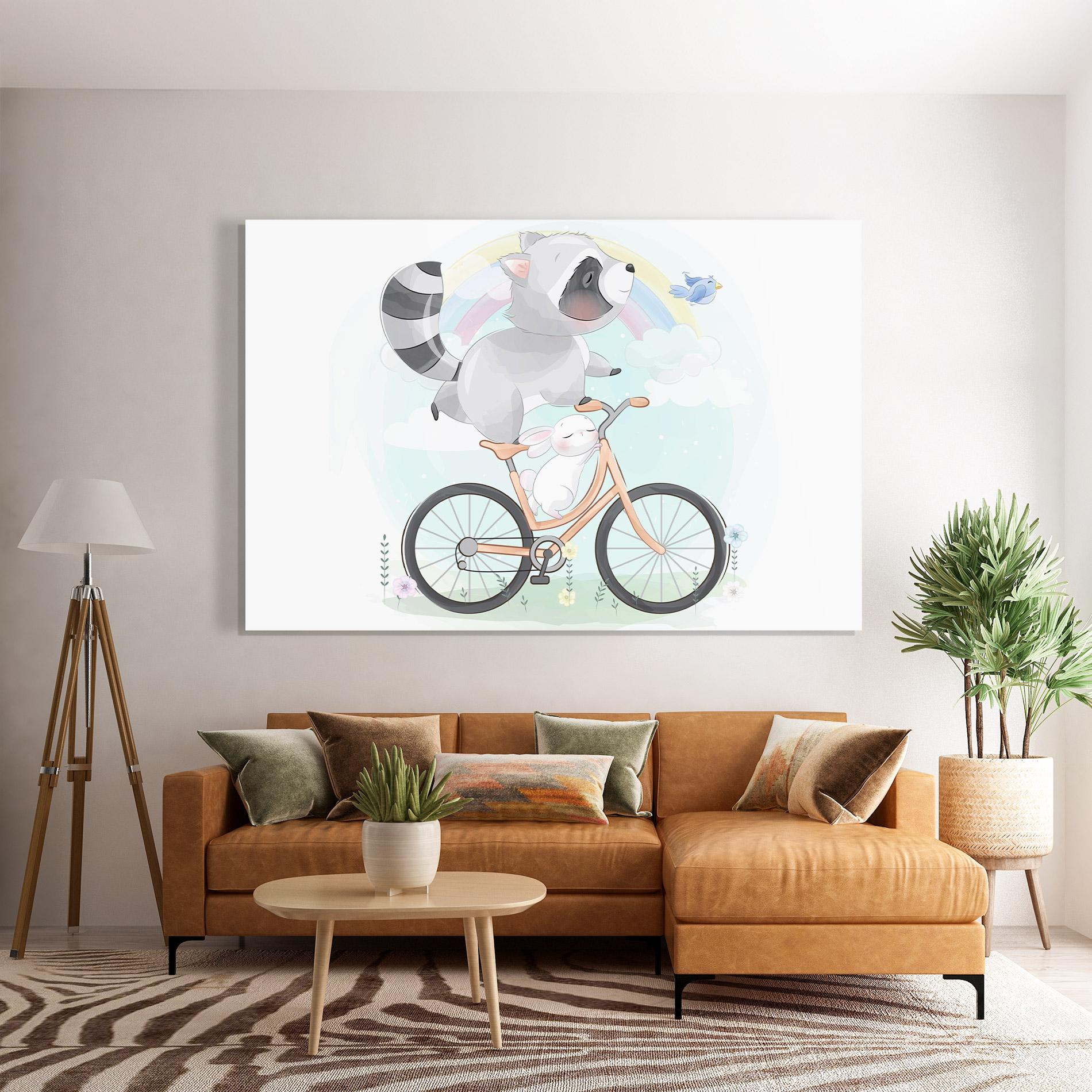 Glasbild Bike Ride Animal mockup 7