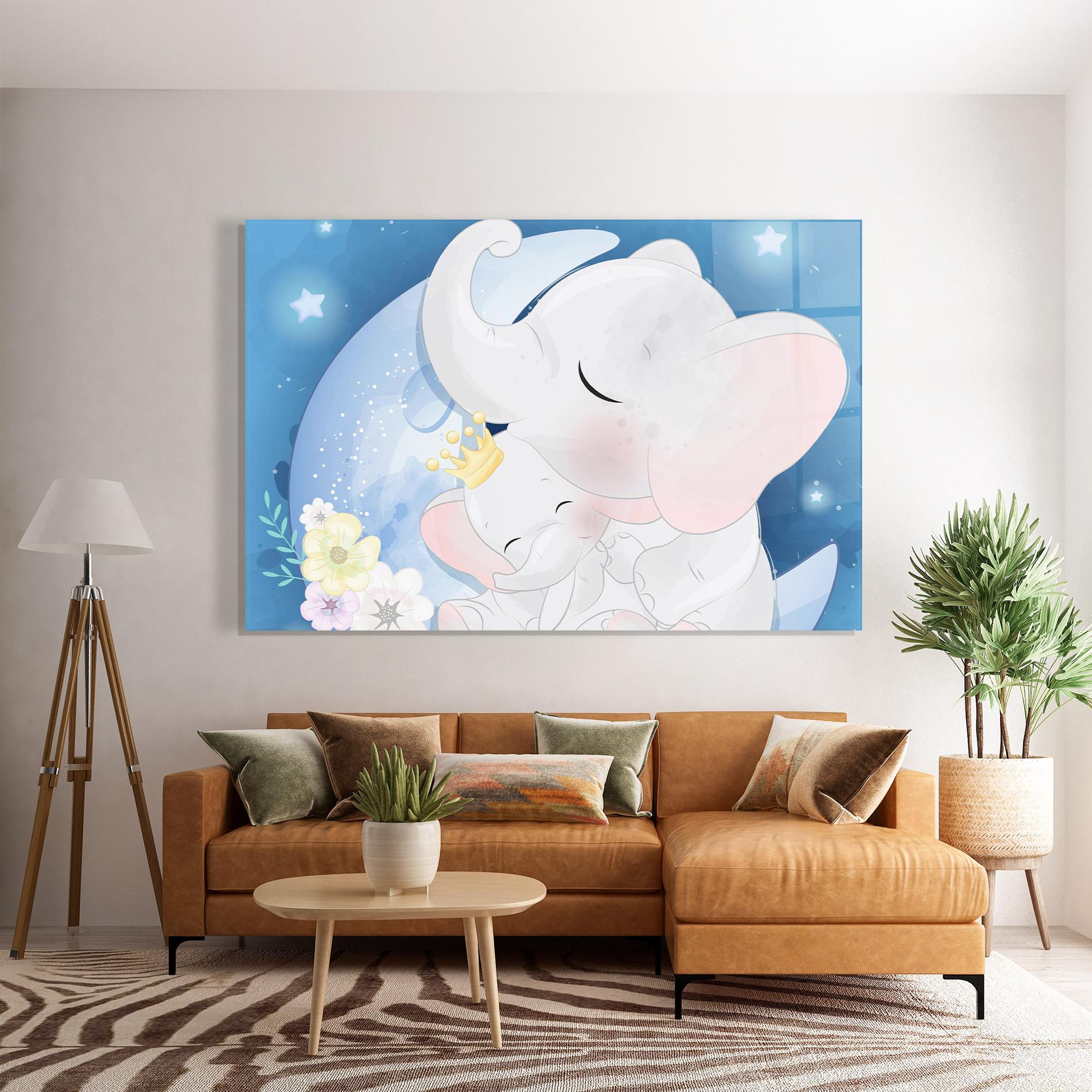 Glasbild Elephant King mockup 7