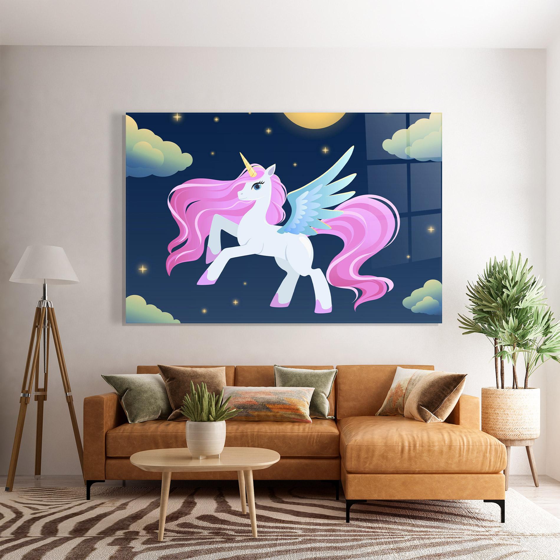 Glasbild White Sky Pony mockup 7