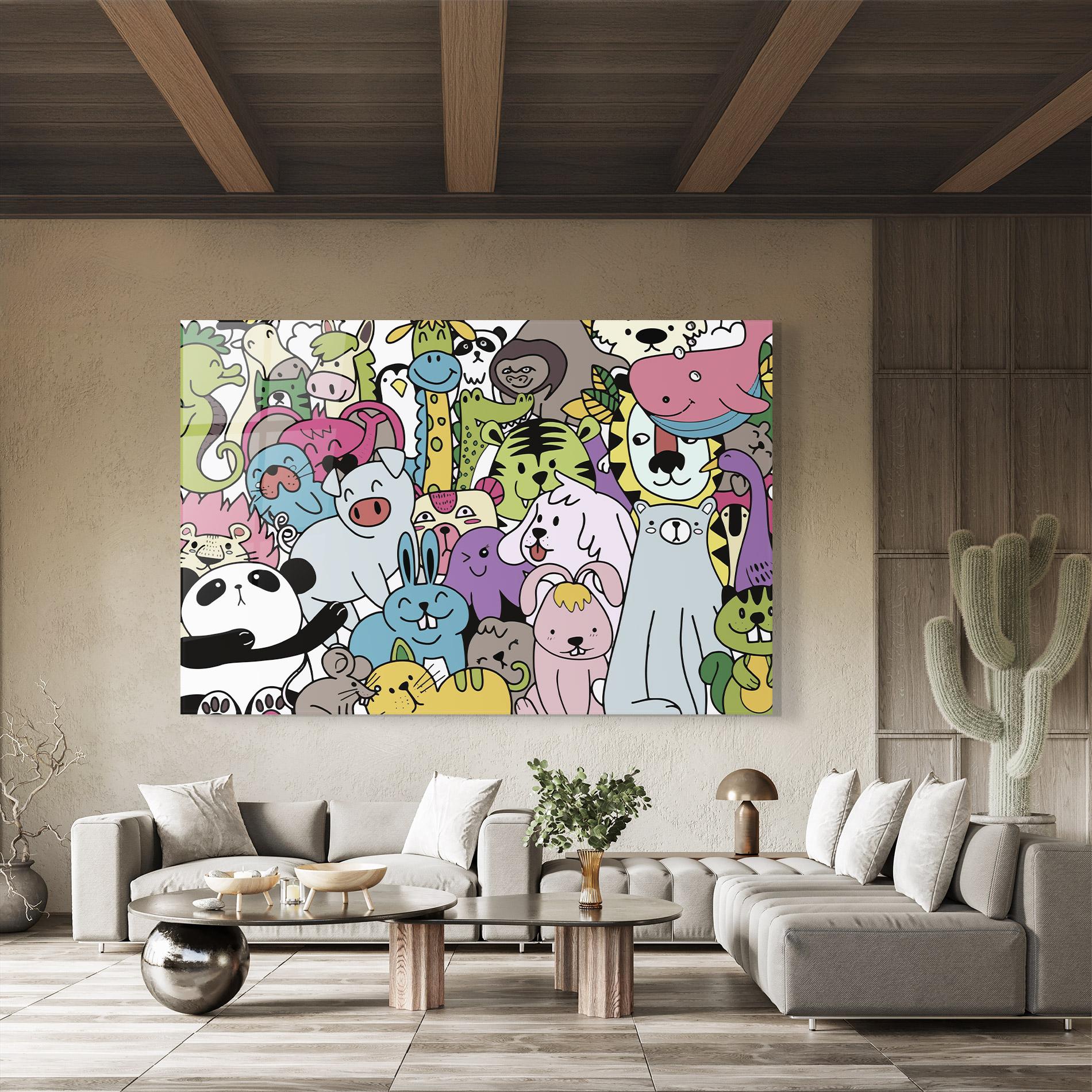 Glasbild Animals Cartoon mockup 8