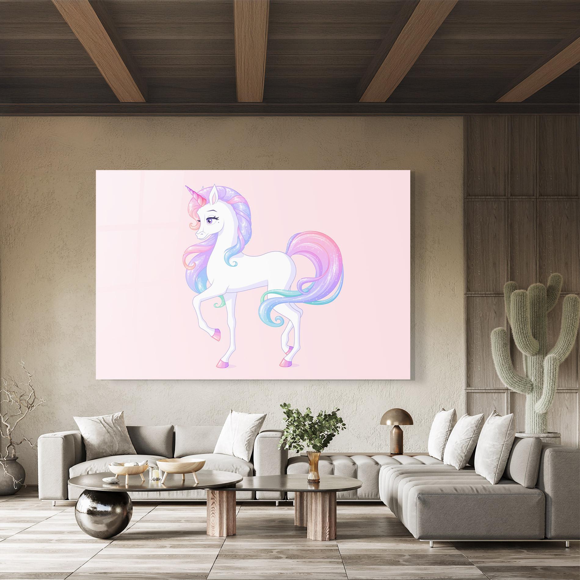 Glasbild Beautiful Unicorn mockup 8