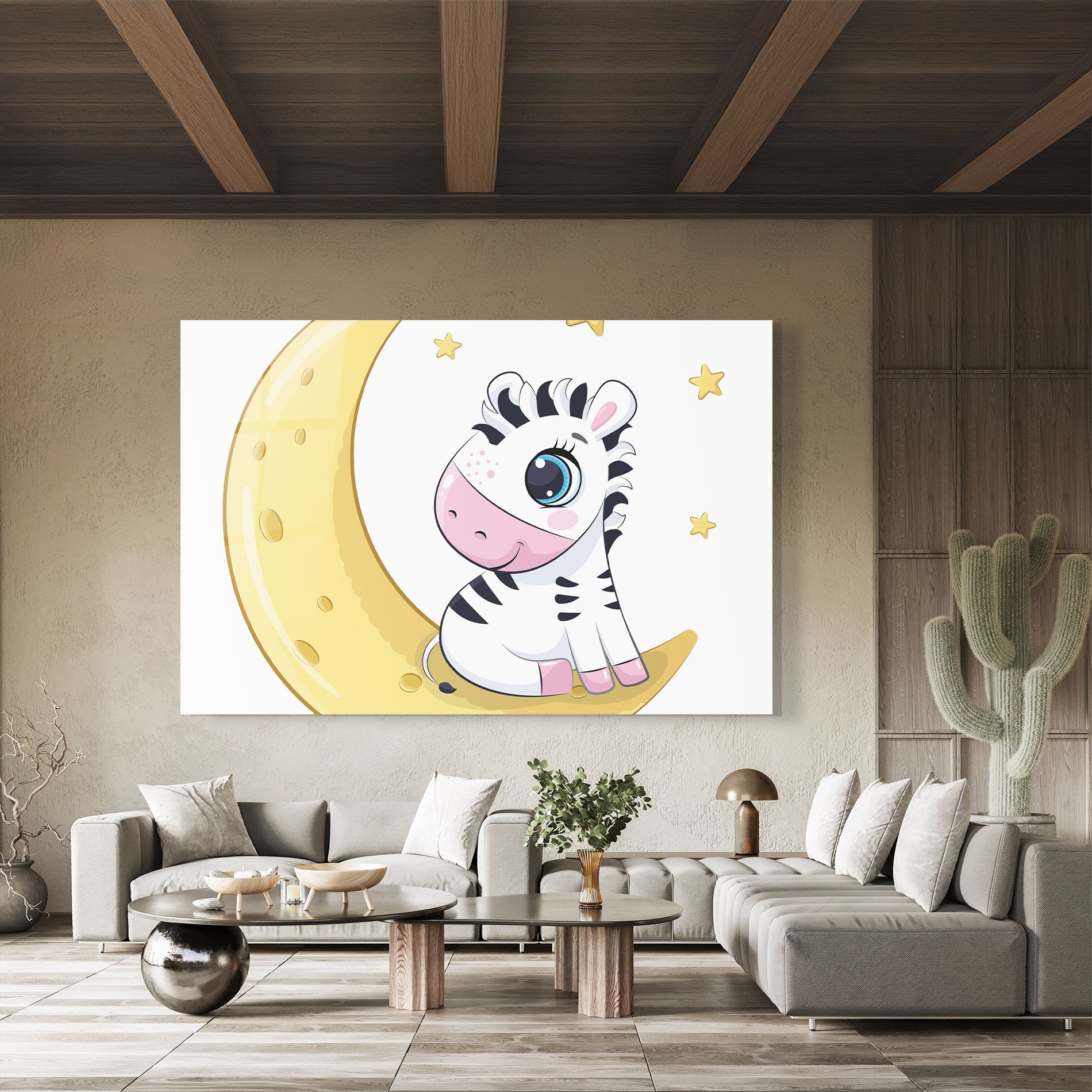 Cute Zebra Moon mockup 8