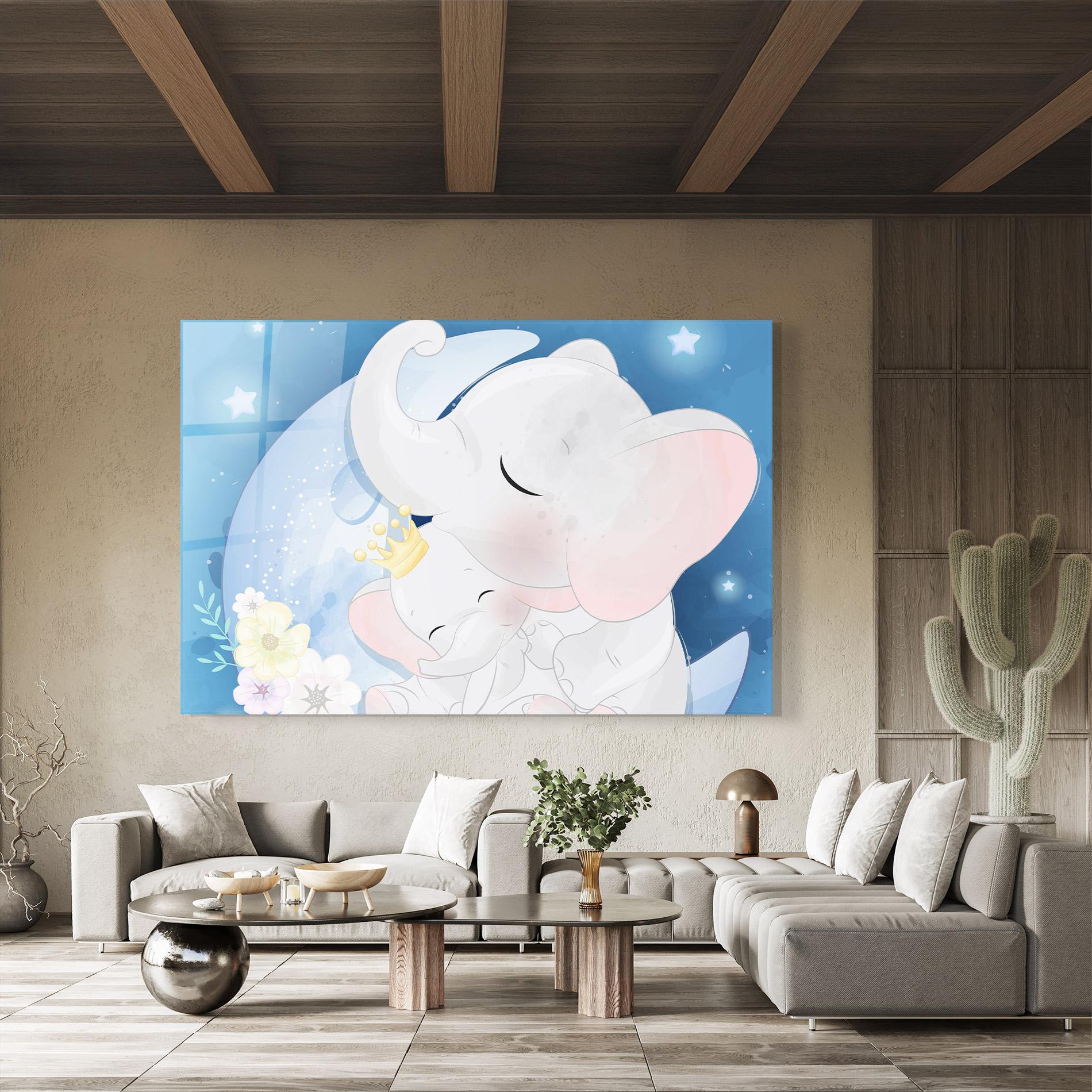 Glasbild Elephant King mockup 8